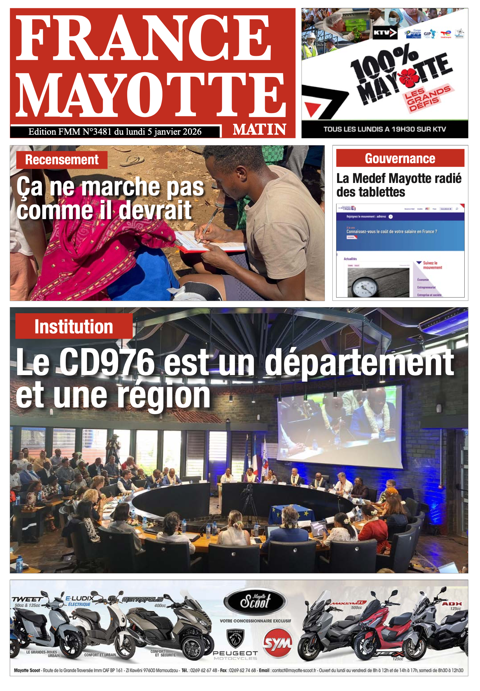 Votre France Mayotte Matin vient de paraître
