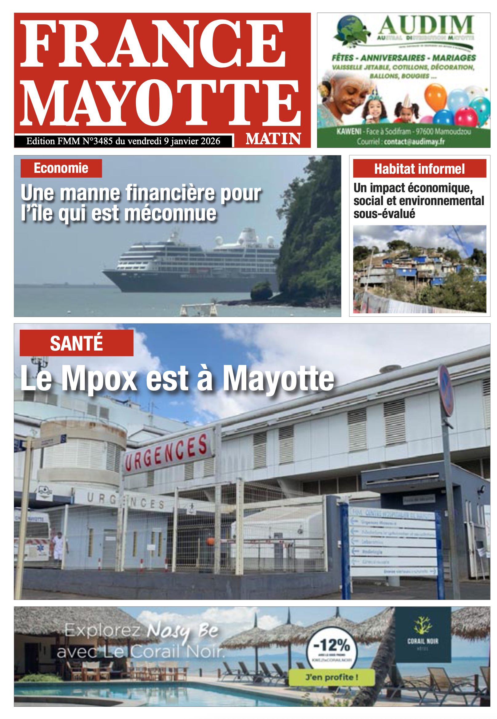 Votre France Mayotte Matin vient de paraître