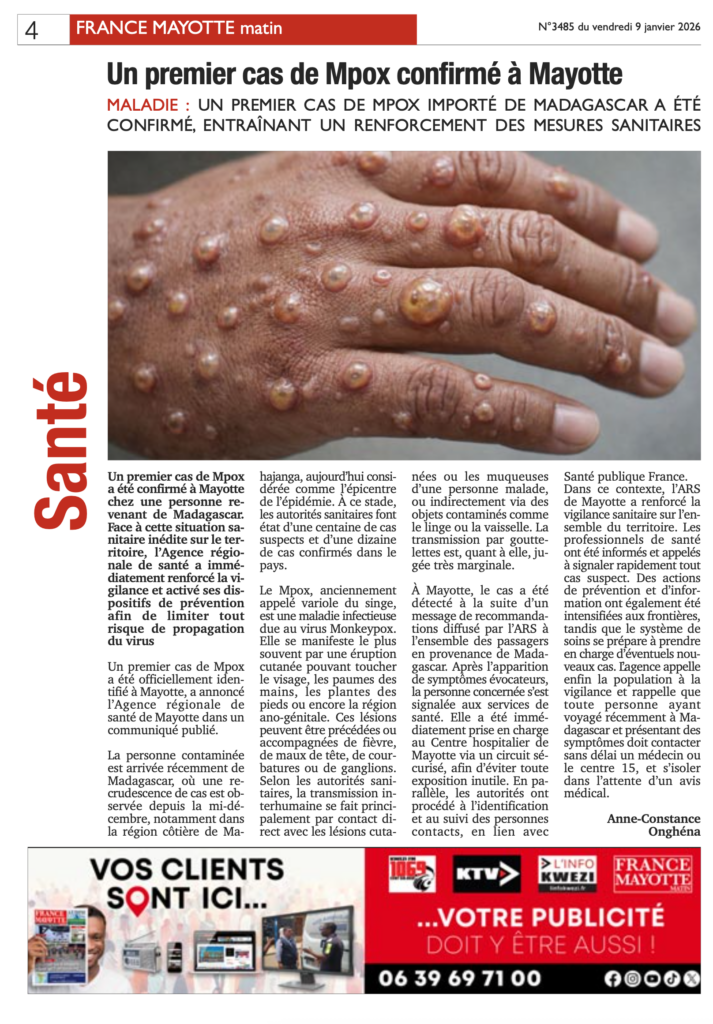 Votre France Mayotte Matin vient de paraître