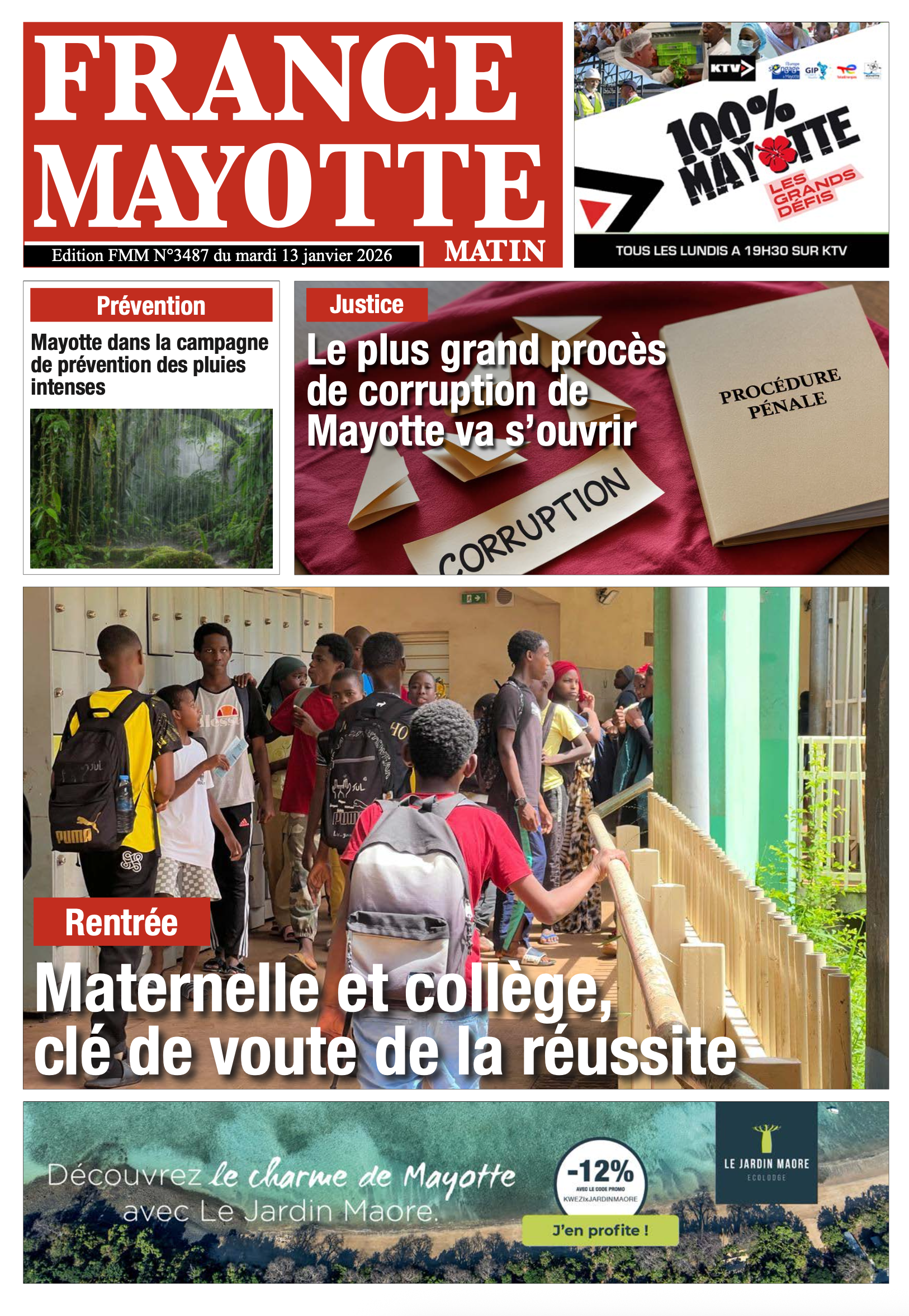 Votre France Mayotte Matin vient de paraître