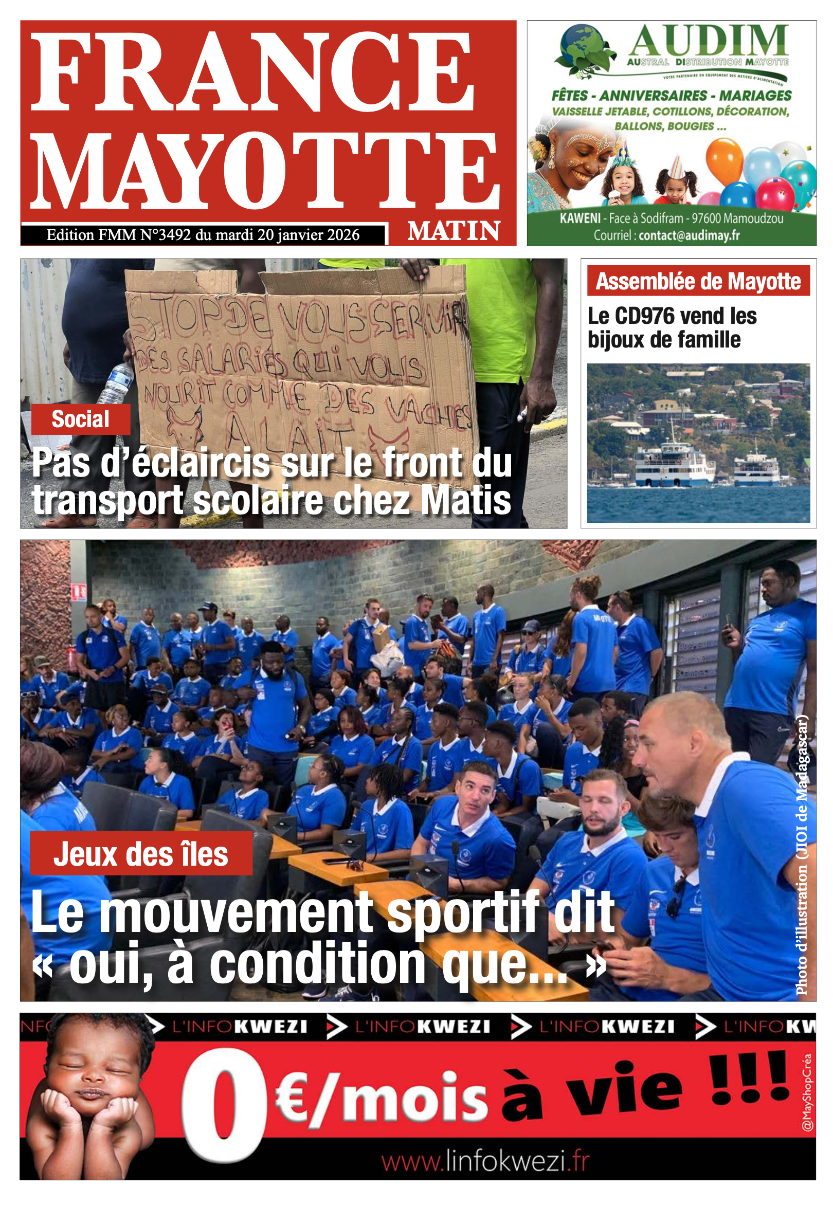 Votre France Mayotte Matin vient de paraître