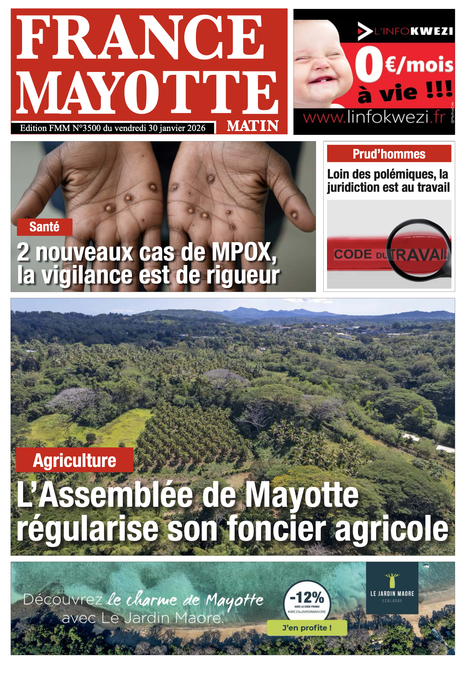 Votre France Mayotte Matin vient de paraître