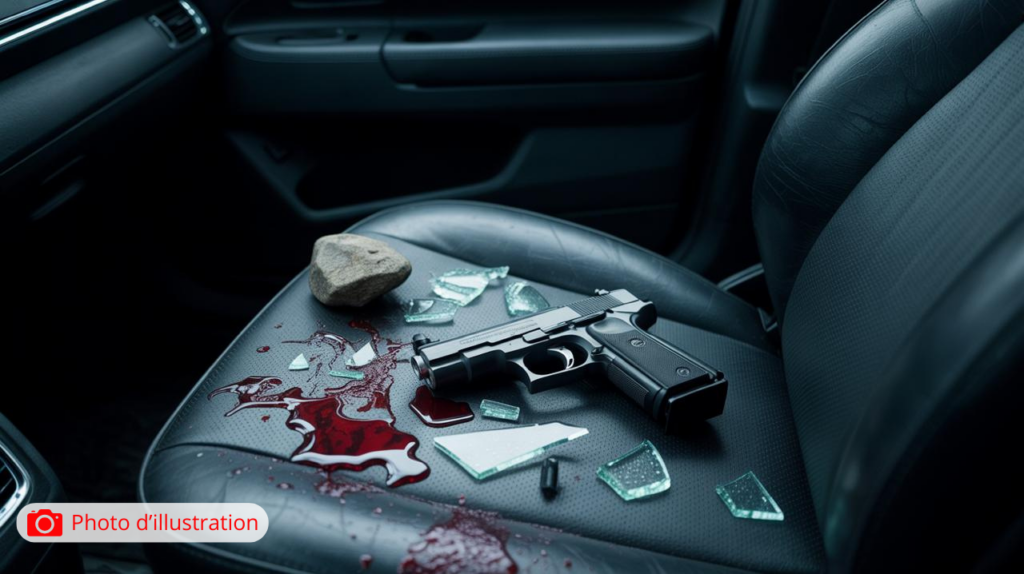 Barrages de fortune installés sur une route à Kahani dans la commune de Ouangani, illustrant une situation d’insécurité nocturne