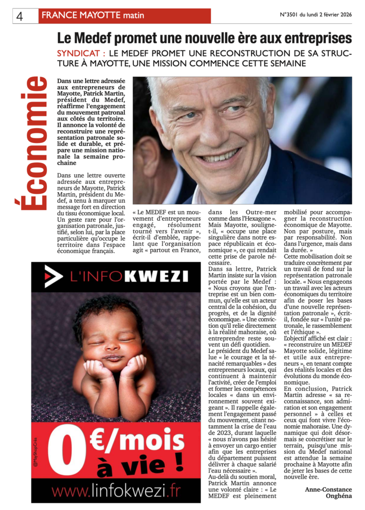 Votre France Mayotte Matin vient de paraître 1 Capture decran 2026 02 02 a 03.40.44