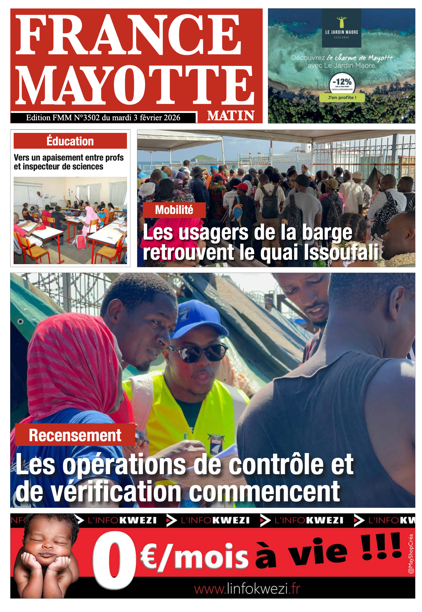 Votre France Mayotte Matin vient de paraître