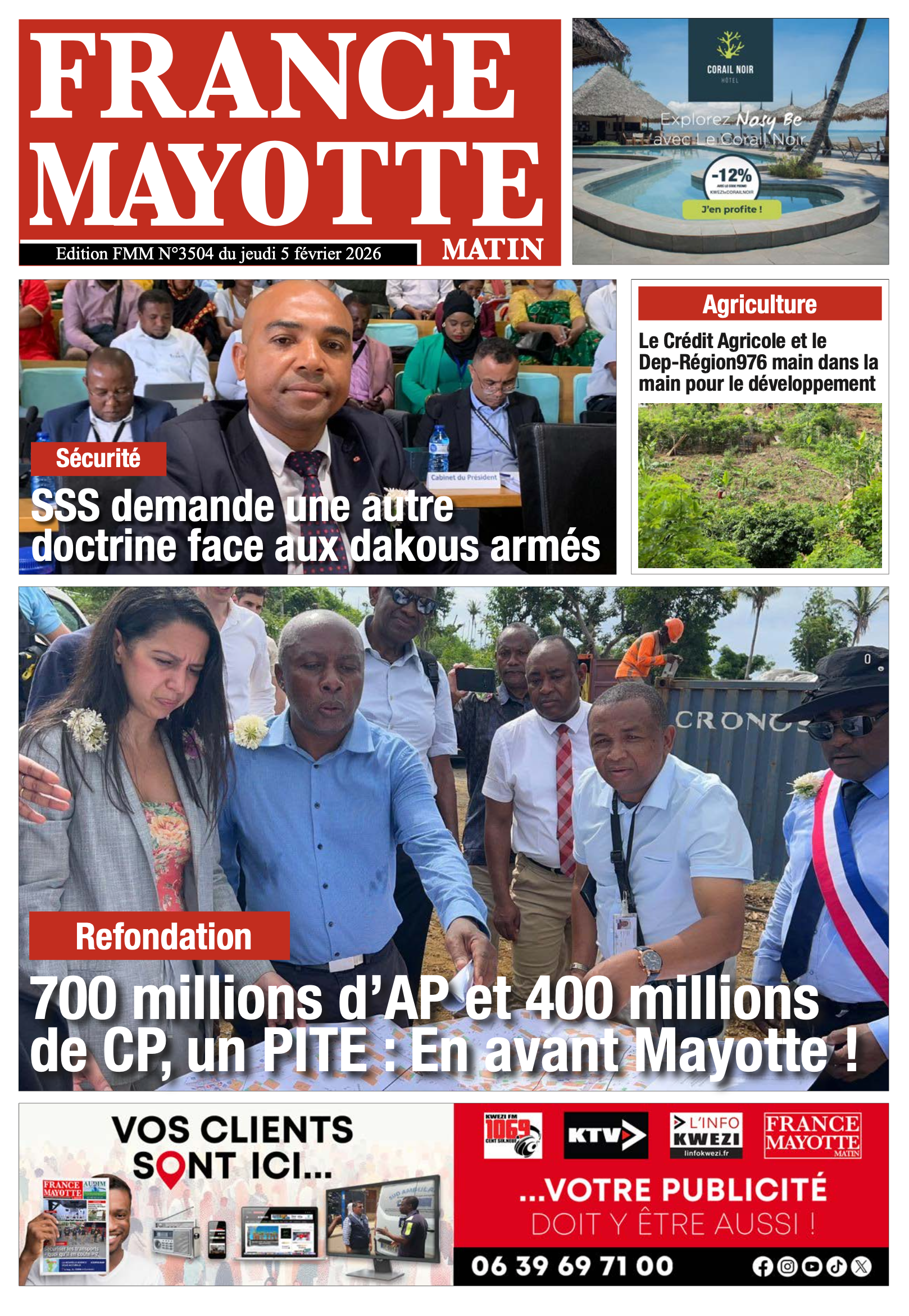 Votre France Mayotte Matin vient de paraître