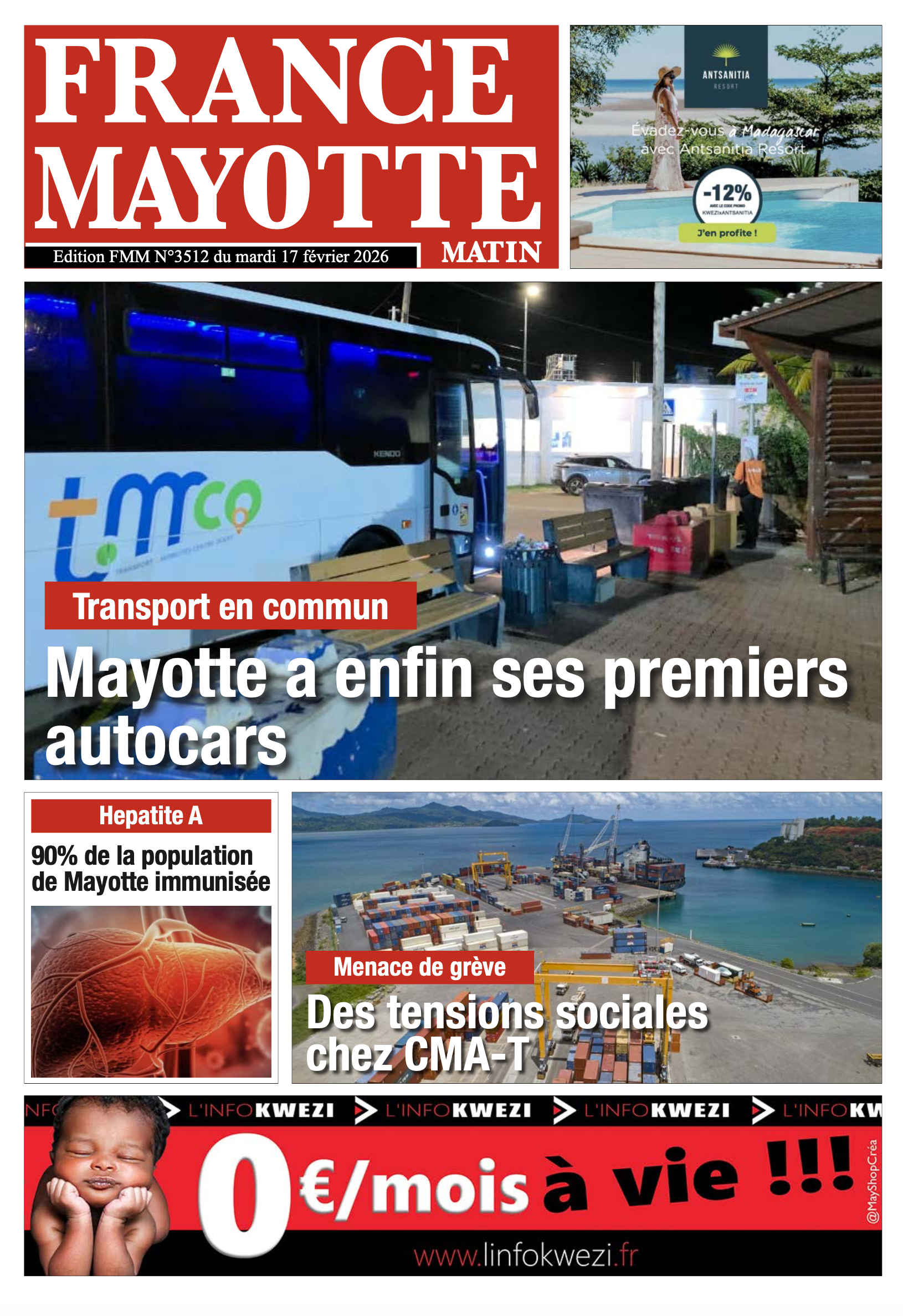 Votre France Mayotte Matin vient de paraître
