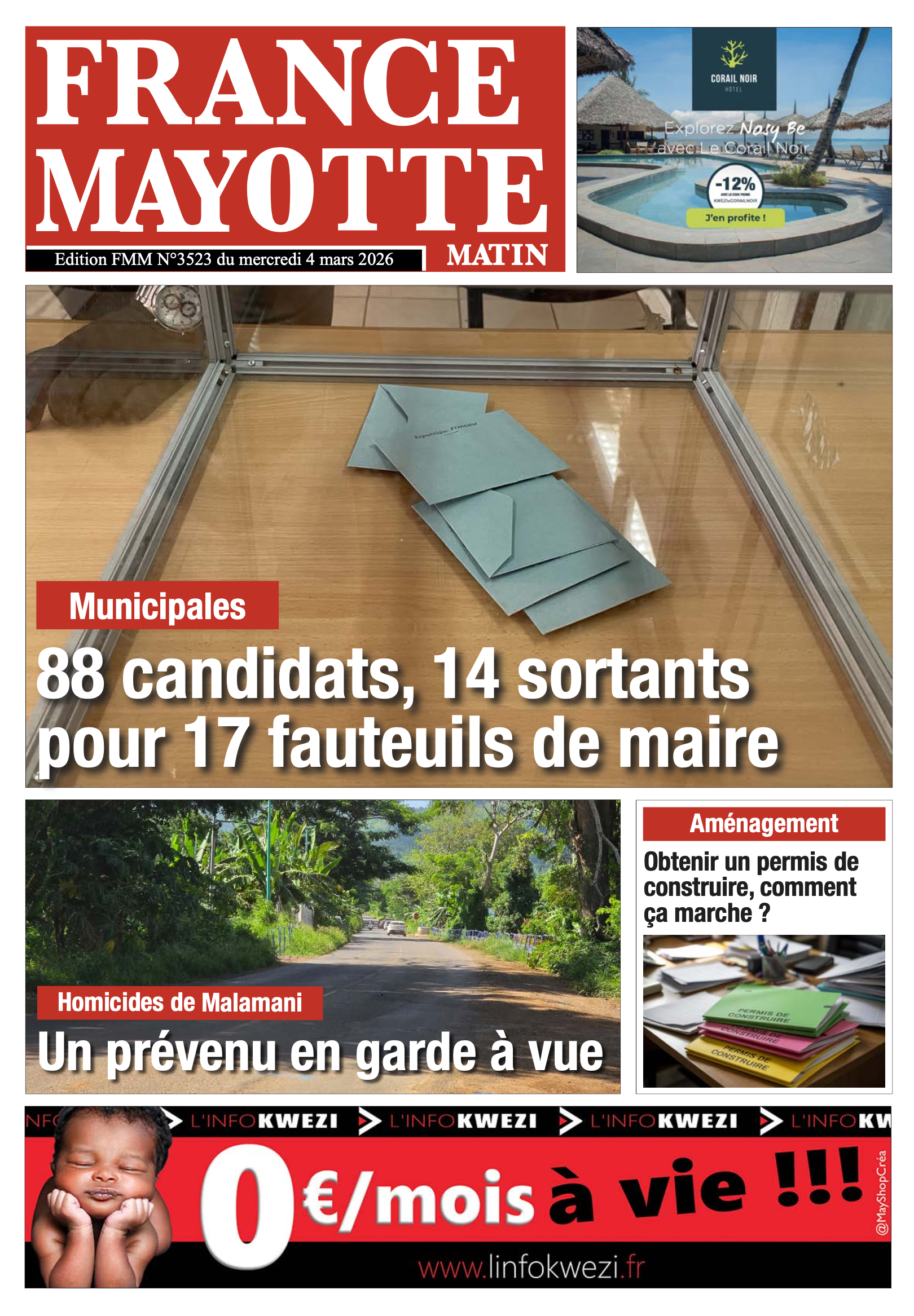 Votre France Mayotte Matin vient de paraître