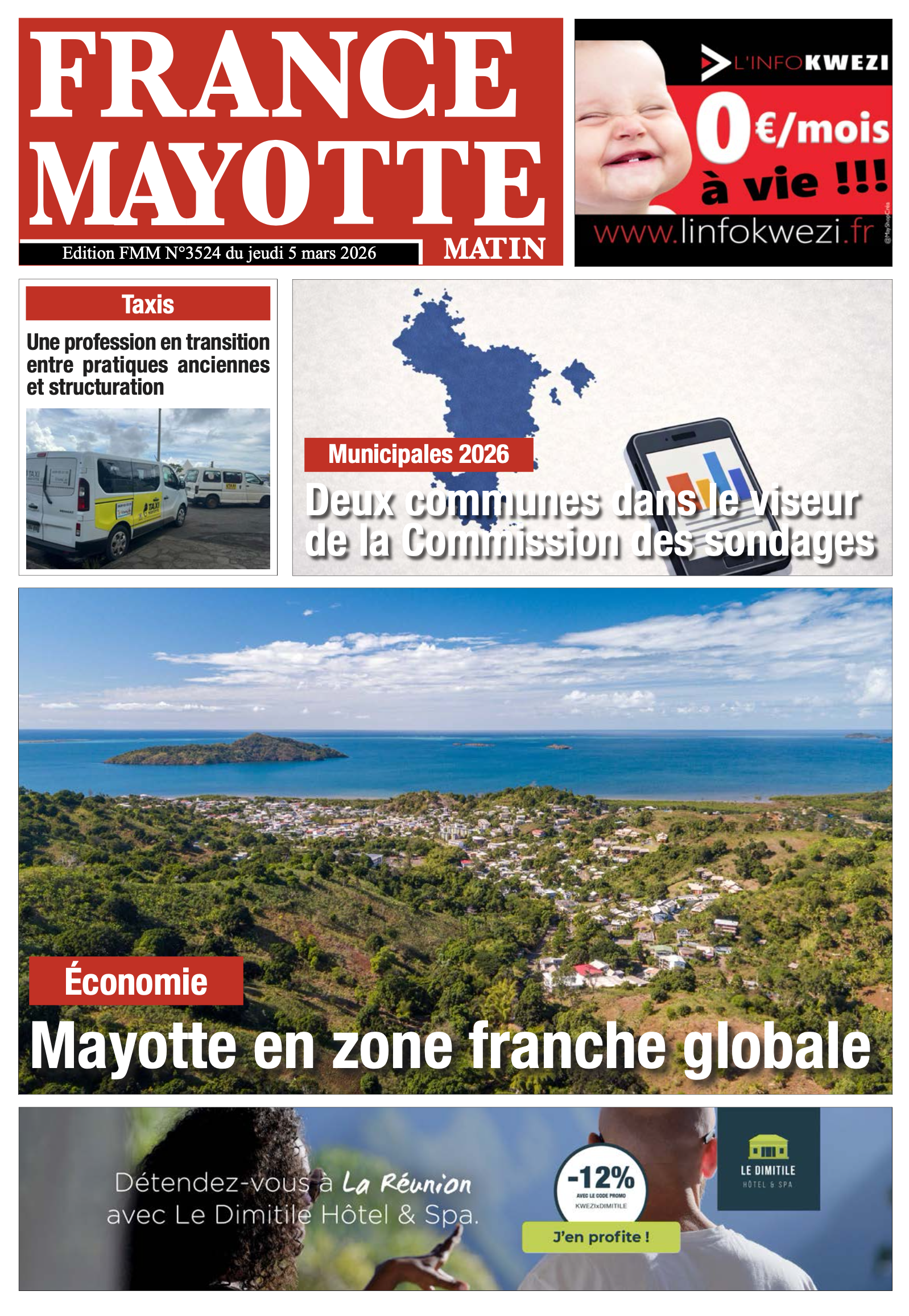Votre France Mayotte Matin vient de paraître
