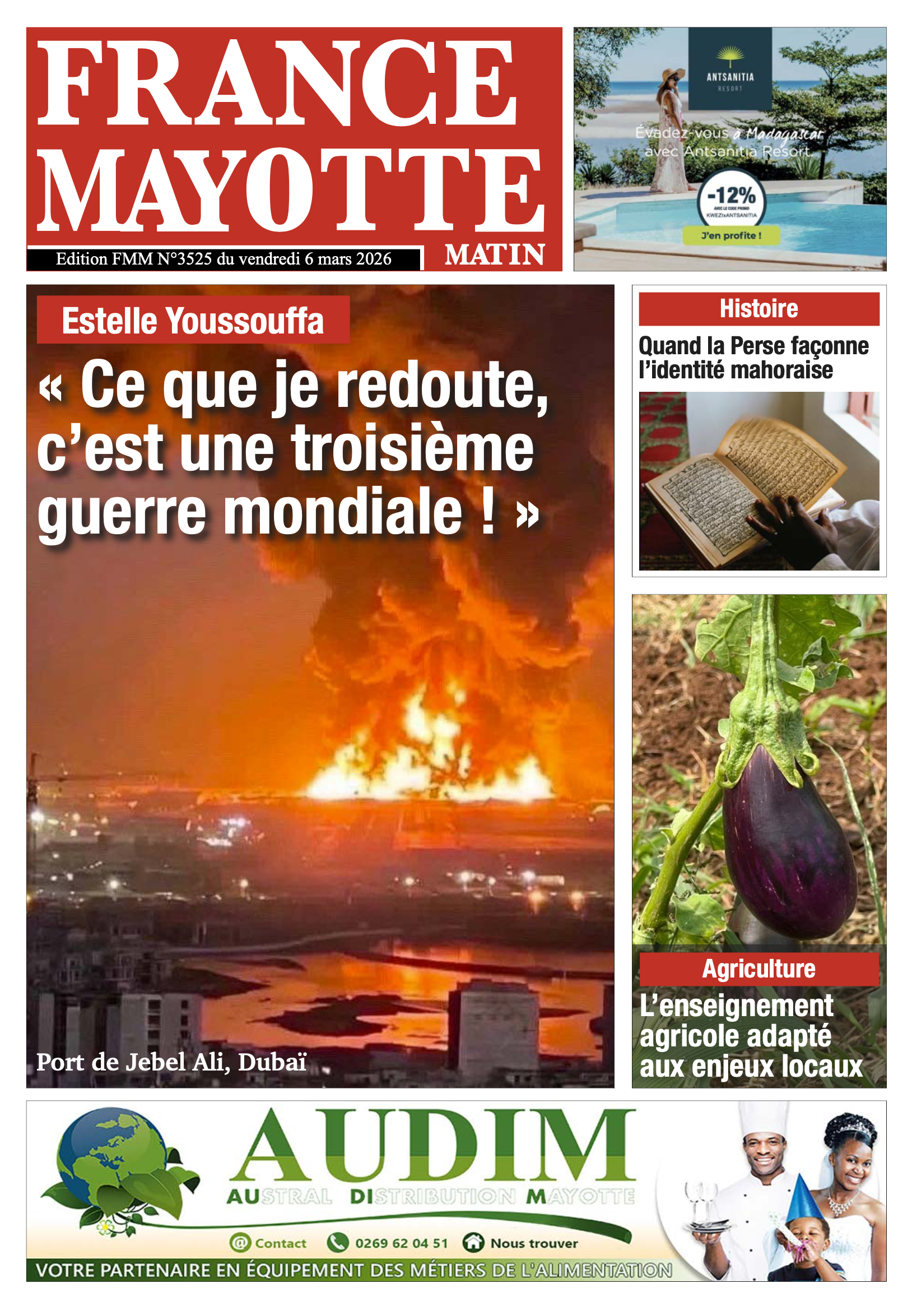 Votre France Mayotte Matin vient de paraître
