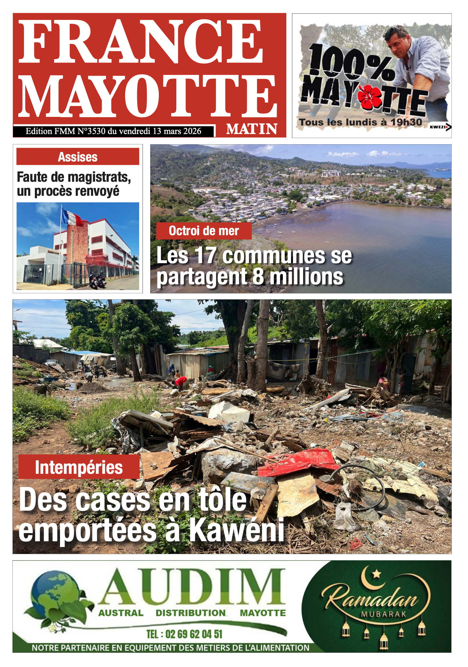Votre France Mayotte Matin vient de paraître