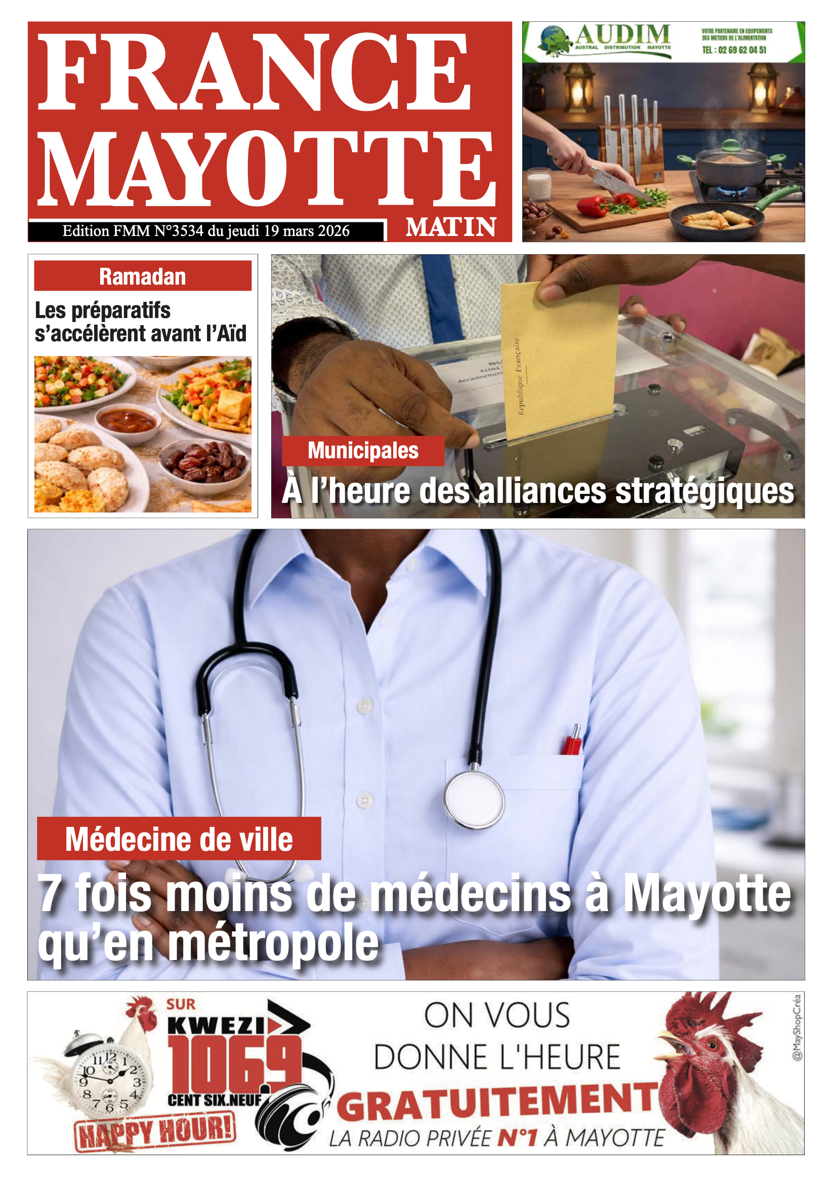 Votre France Mayotte Matin vient de paraître