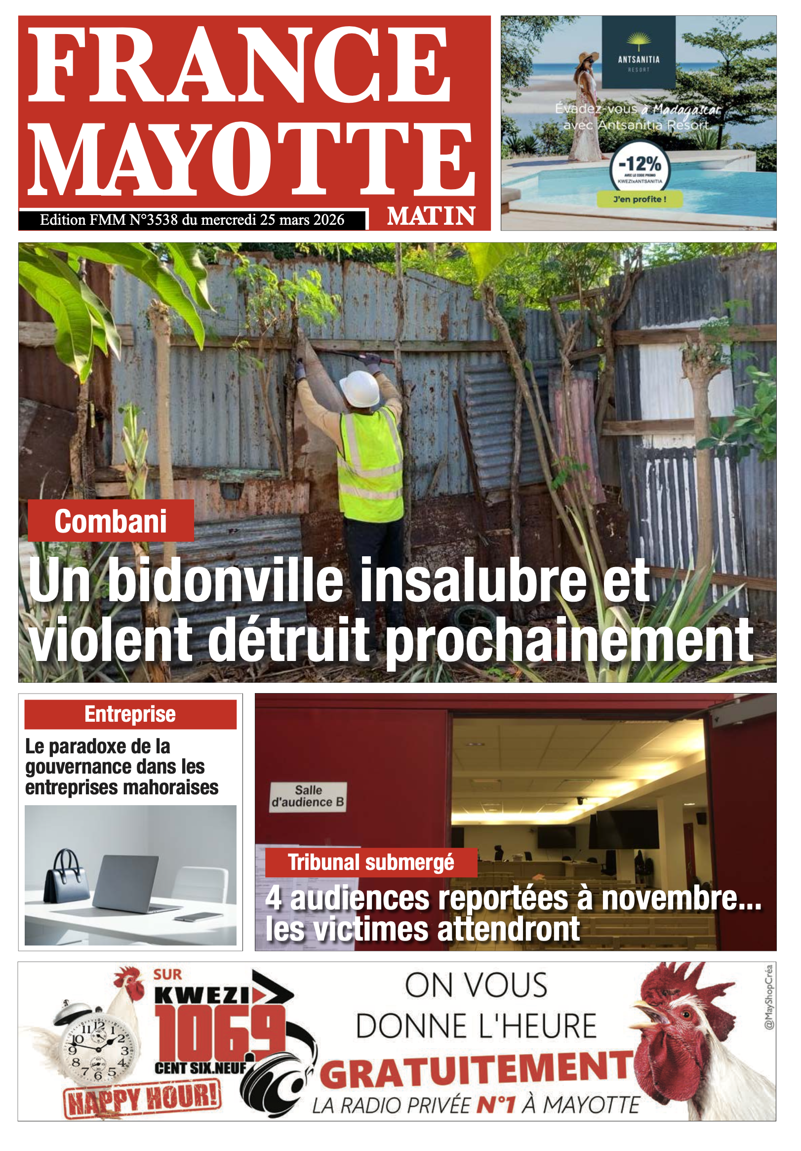 Votre France Mayotte Matin vient de paraître