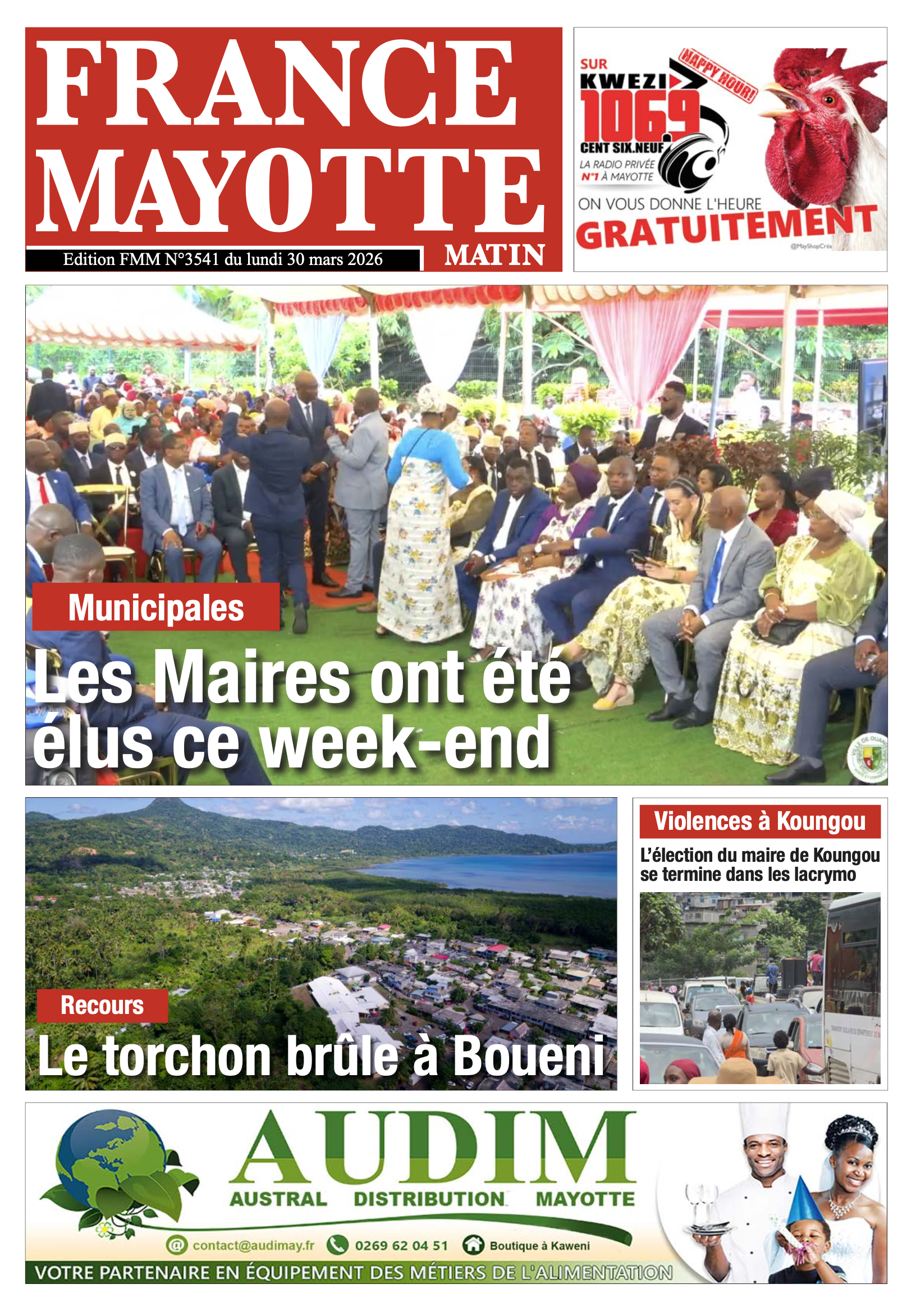 Votre France Mayotte Matin vient de paraître