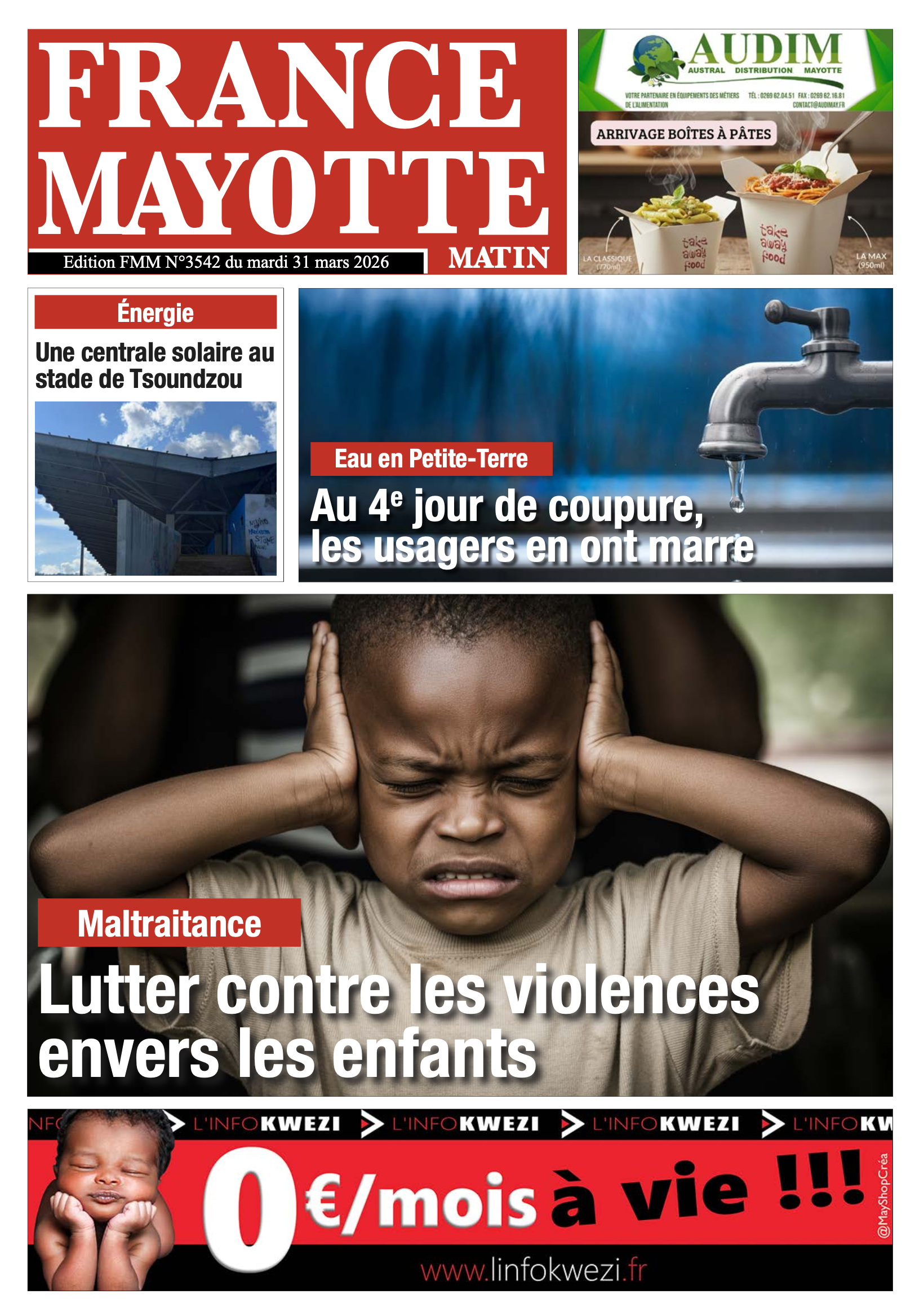 Votre France Mayotte Matin vient de paraître