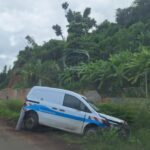 Accident de voiture et gros bouchon à Passamainty