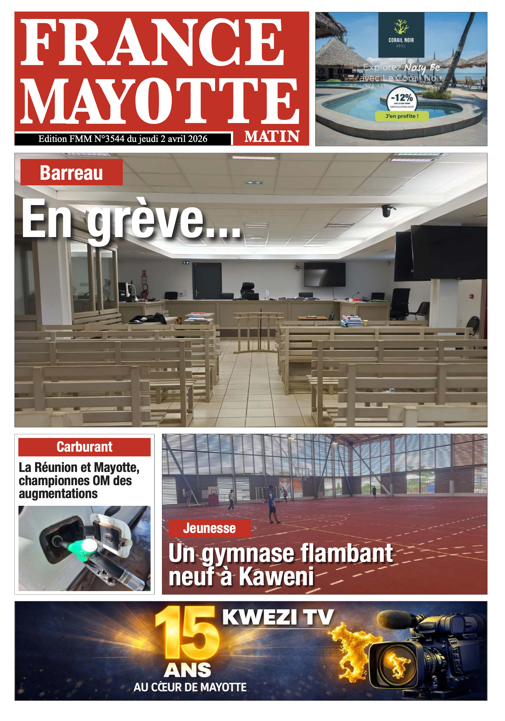Votre France Mayotte Matin vient de paraître