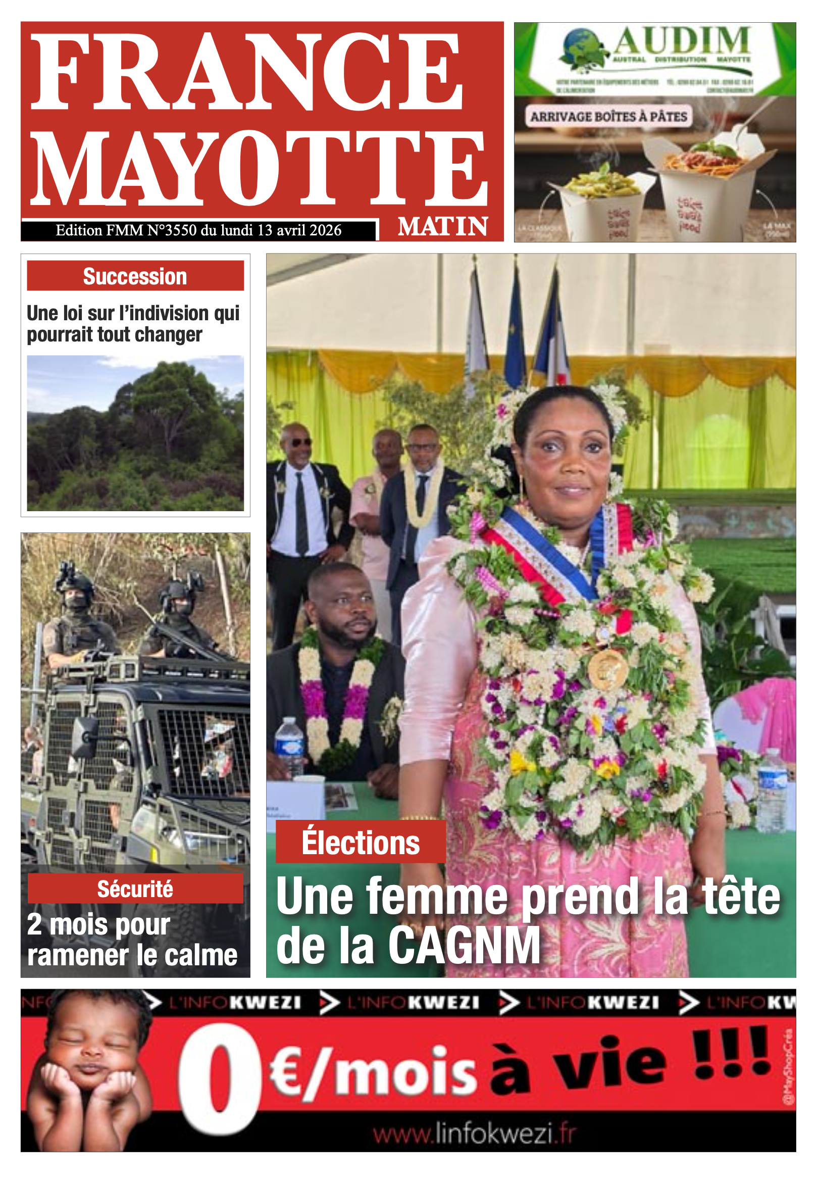 Votre France Mayotte Matin vient de paraître