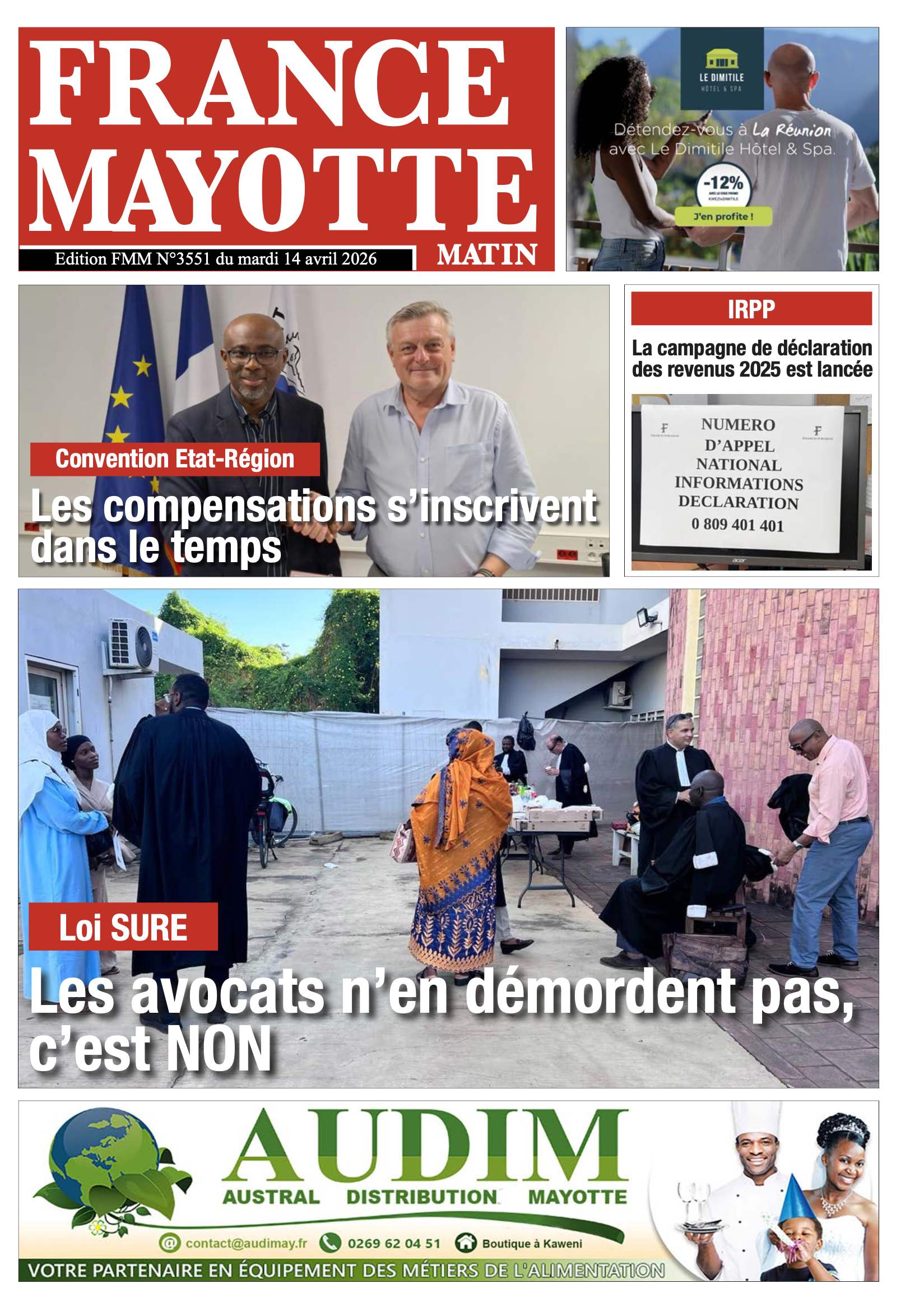 Votre France Mayotte Matin vient de paraître