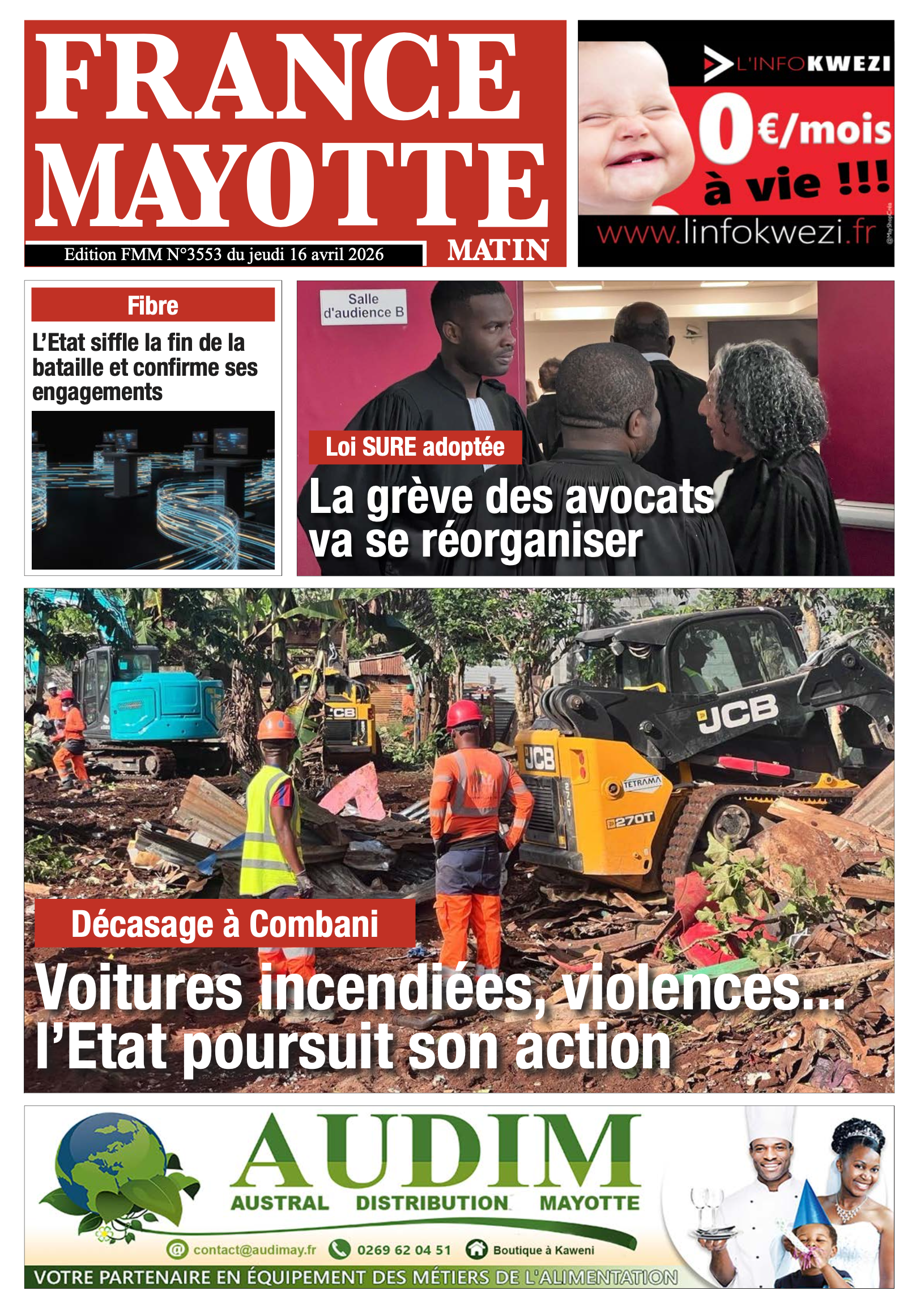 Votre France Mayotte Matin vient de paraître