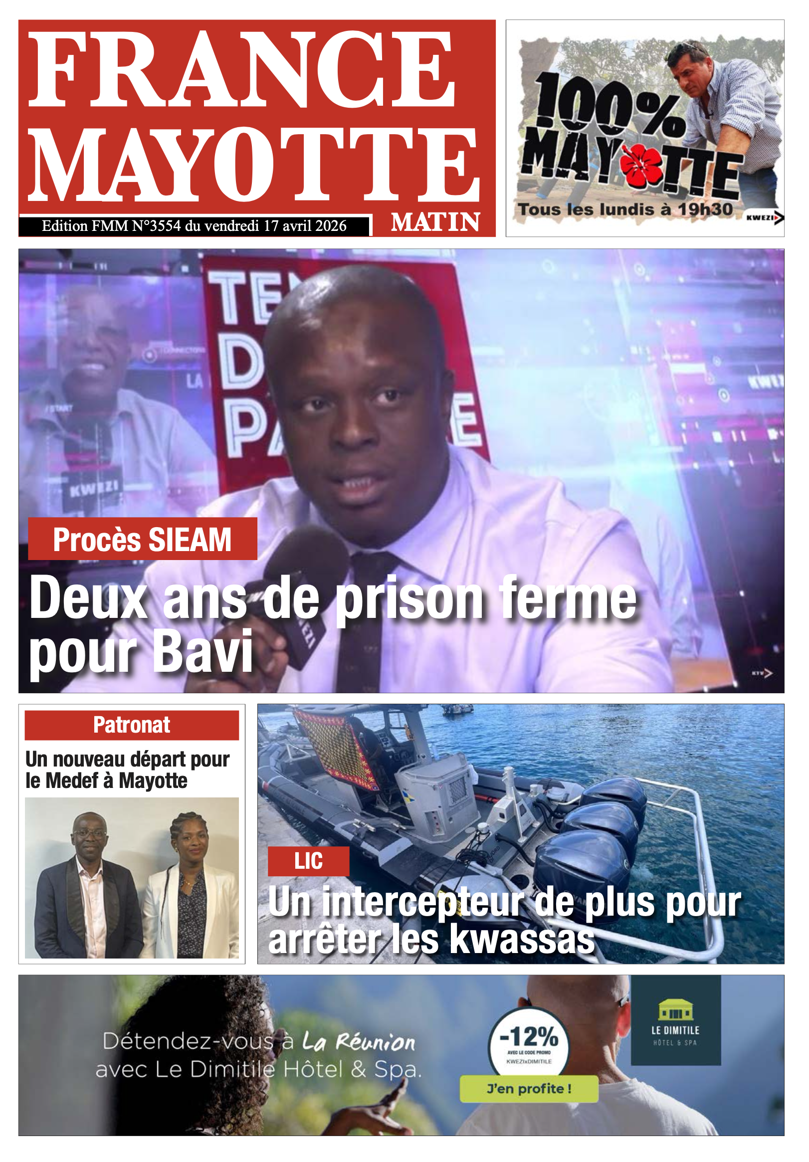 Votre France Mayotte Matin vient de paraître