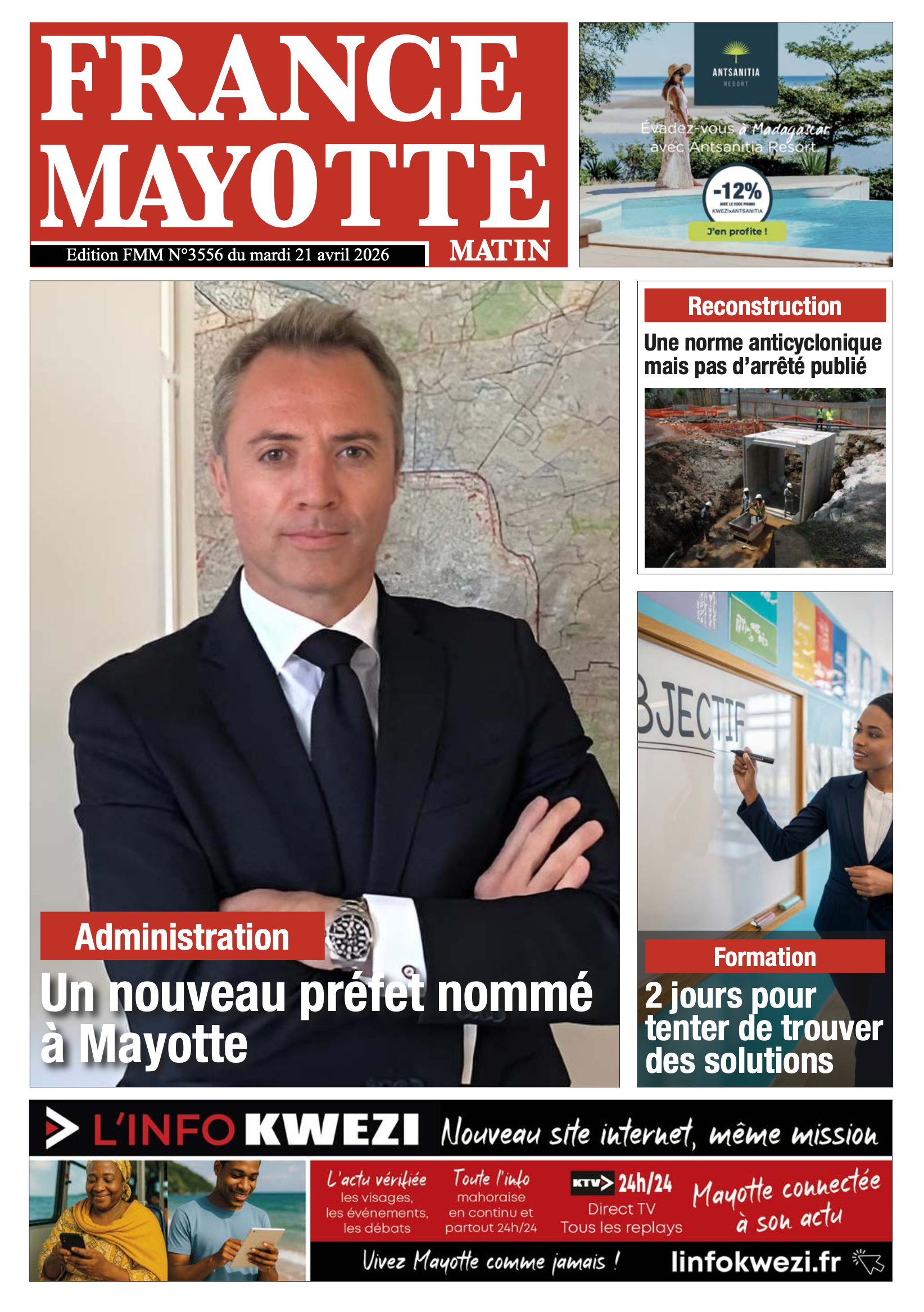 Votre France Mayotte Matin vient de paraître
