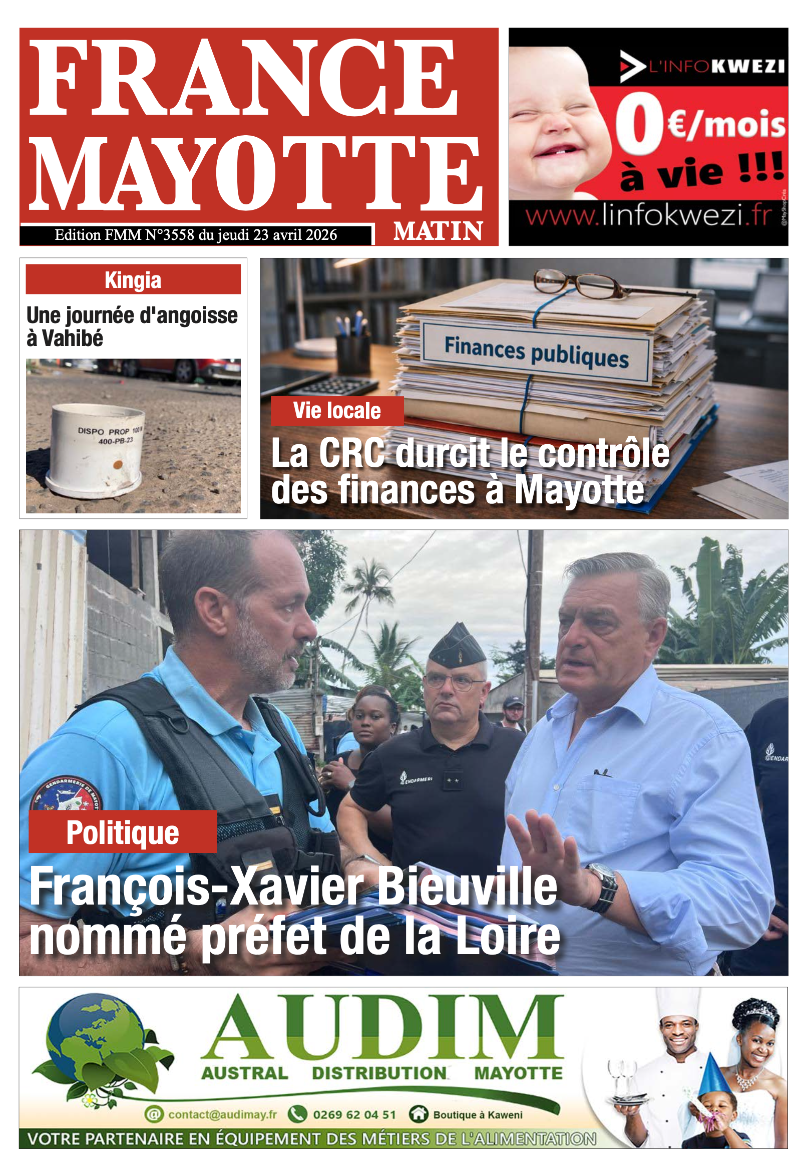 Votre France Mayotte Matin vient de paraître