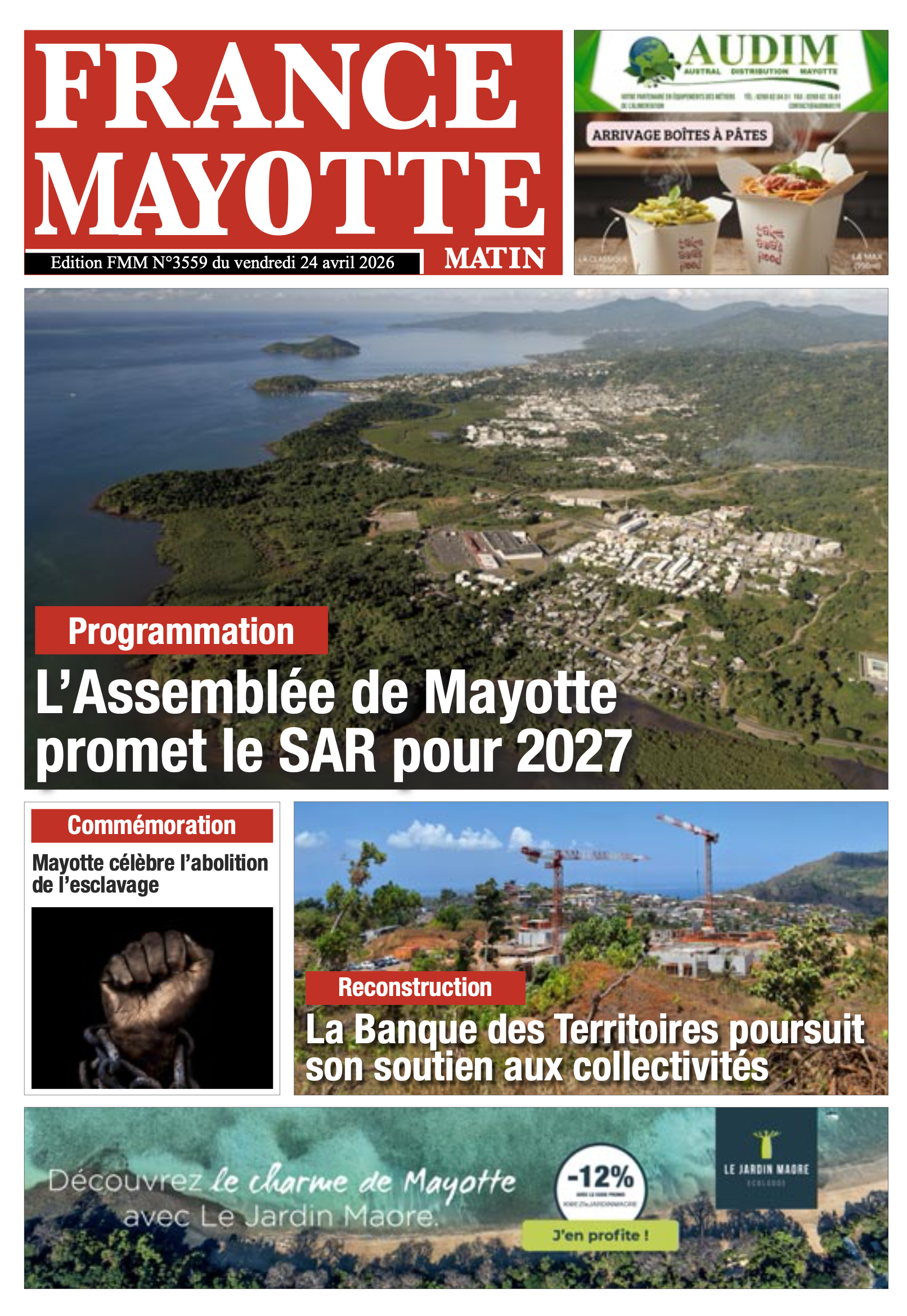 Votre France Mayotte Matin vient de paraître