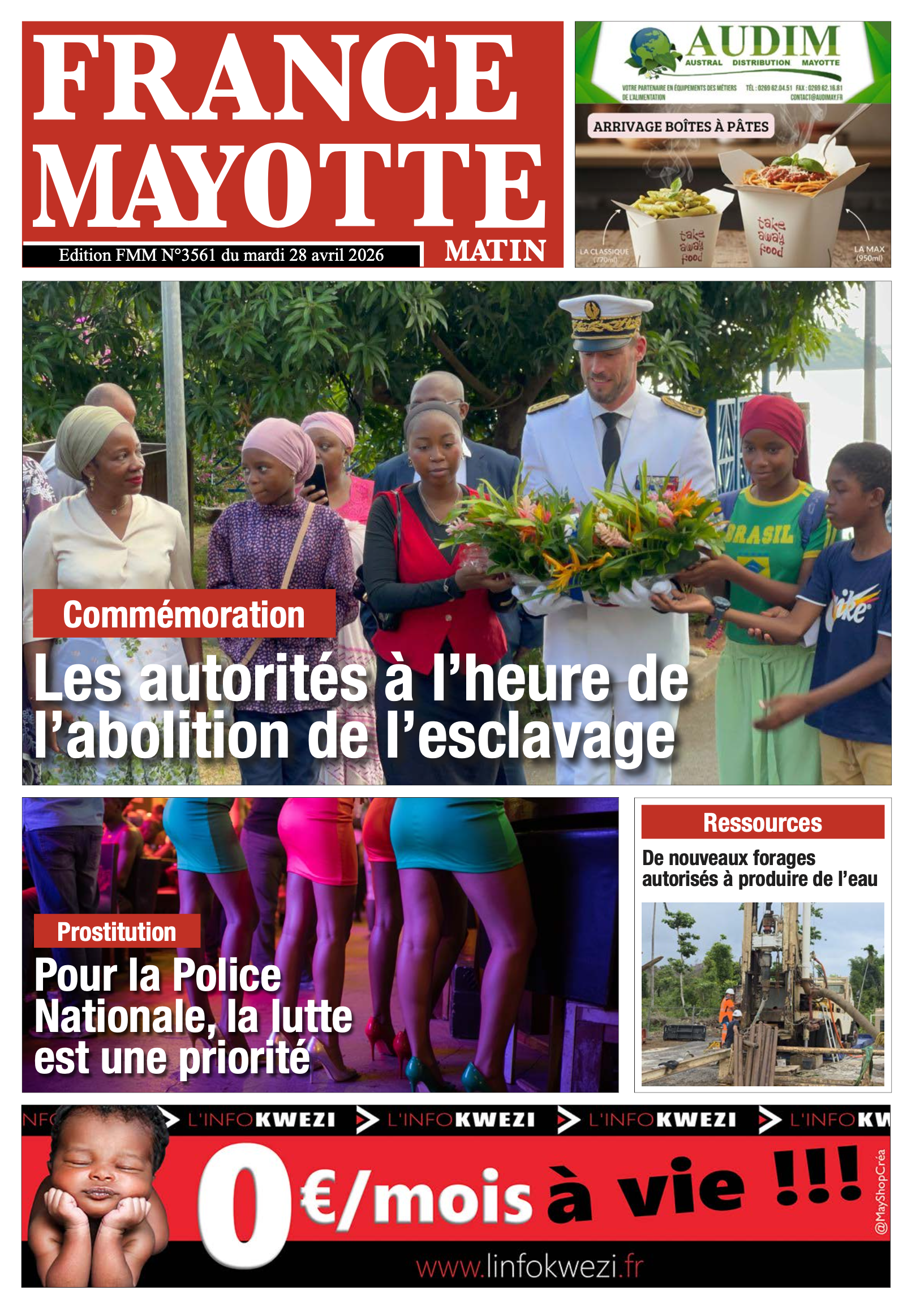 Votre France Mayotte Matin vient de paraître