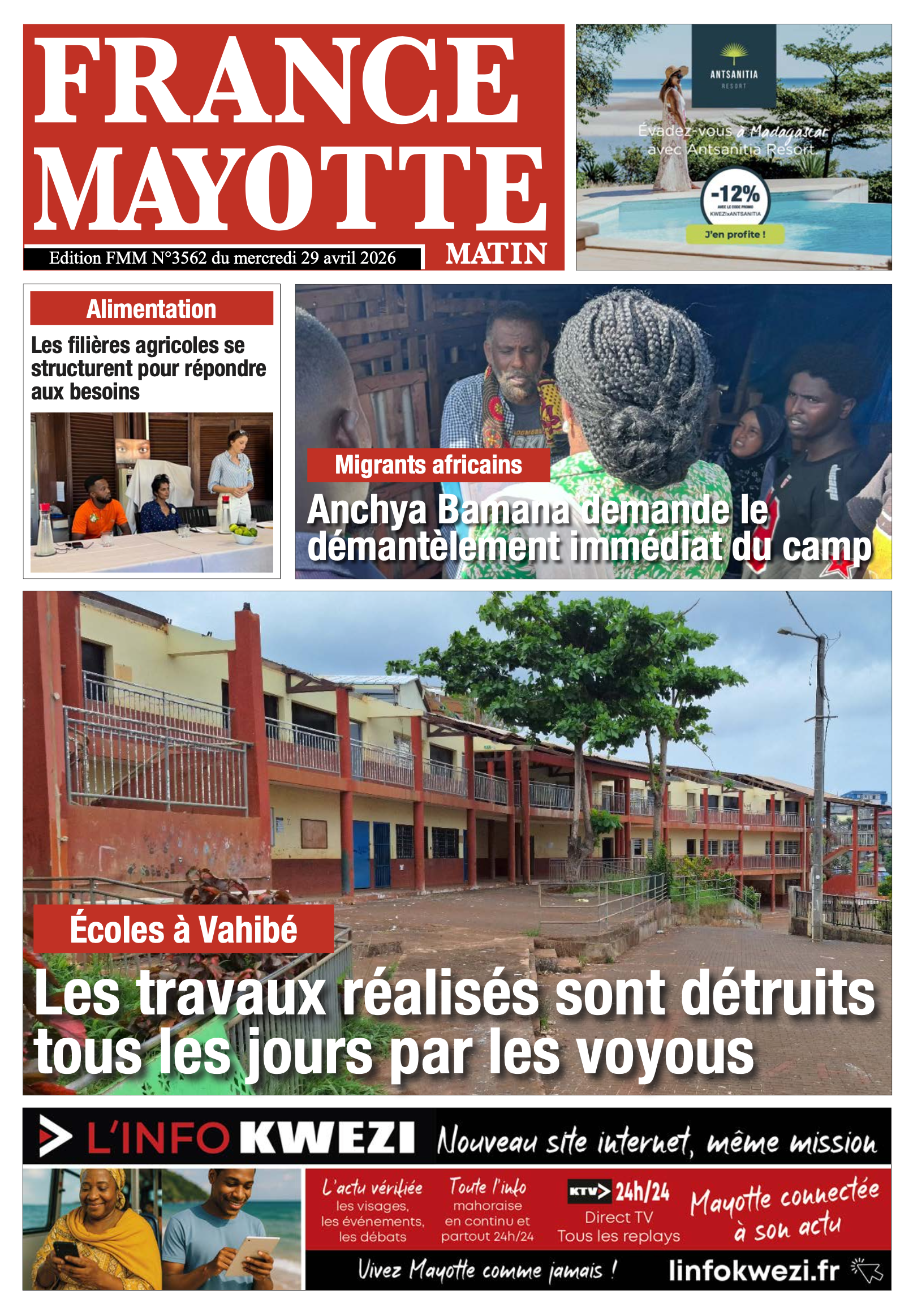 Votre France Mayotte Matin vient de paraître