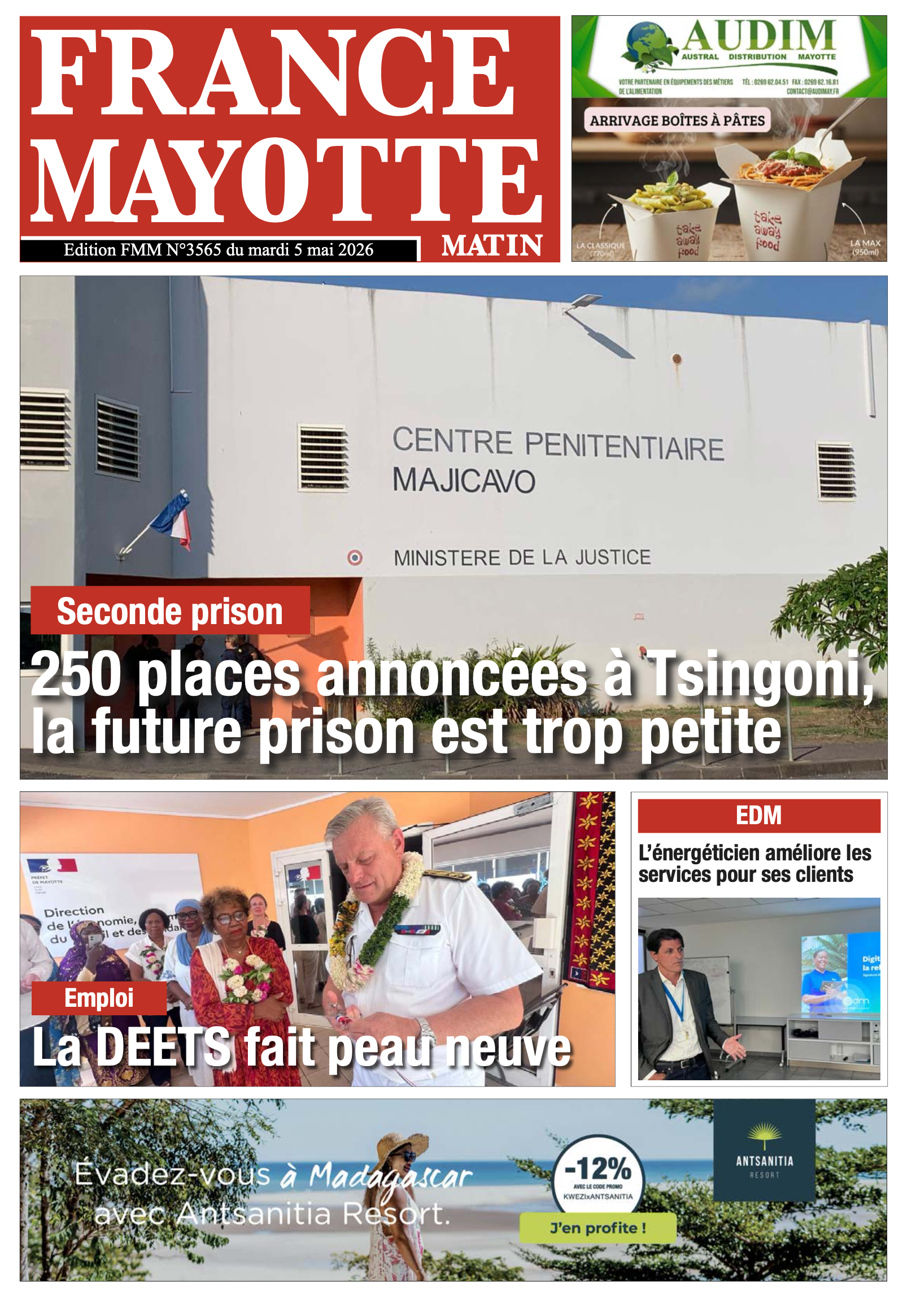 Votre France Mayotte Matin vient de paraître