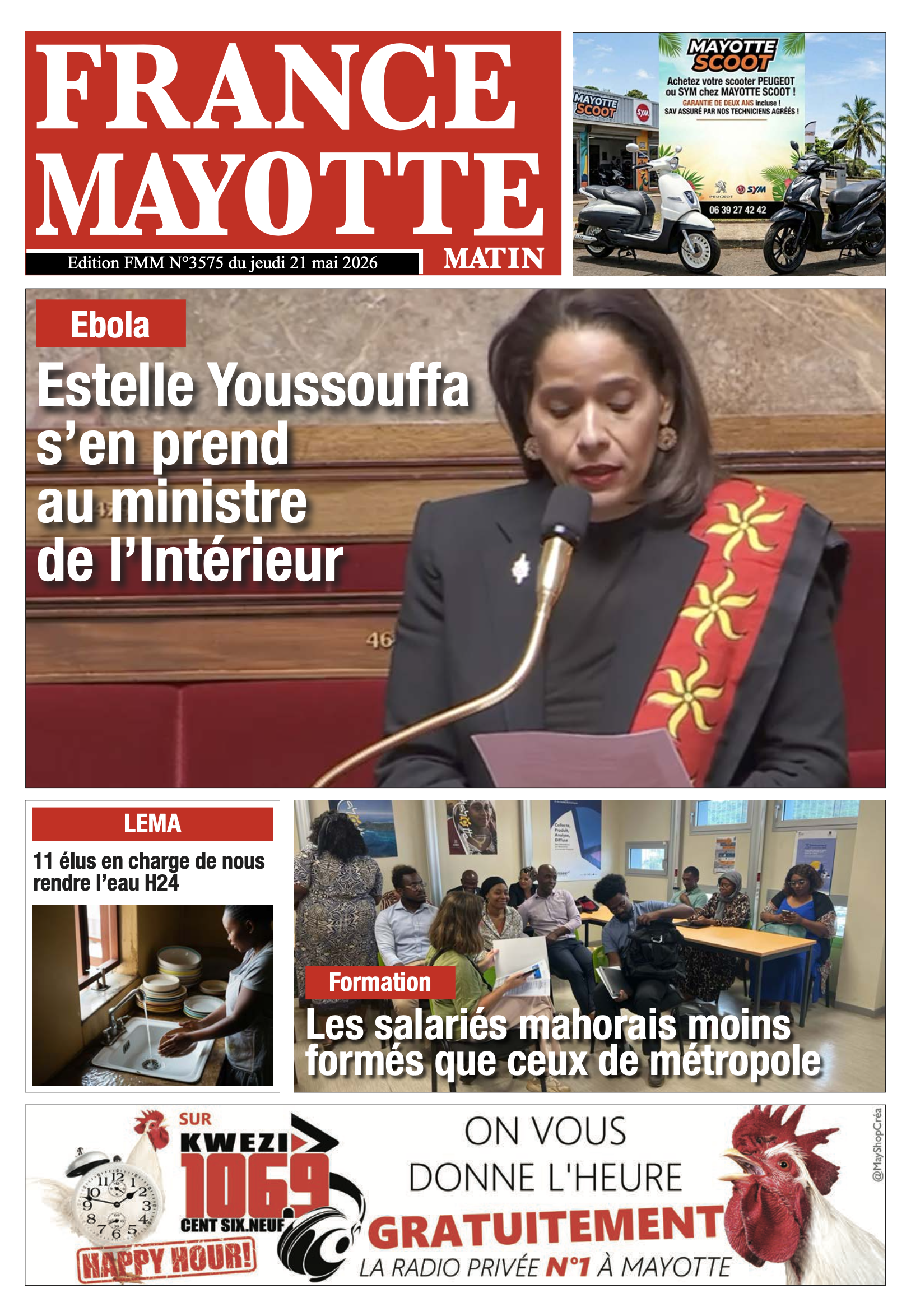 Votre France Mayotte Matin vient de paraître