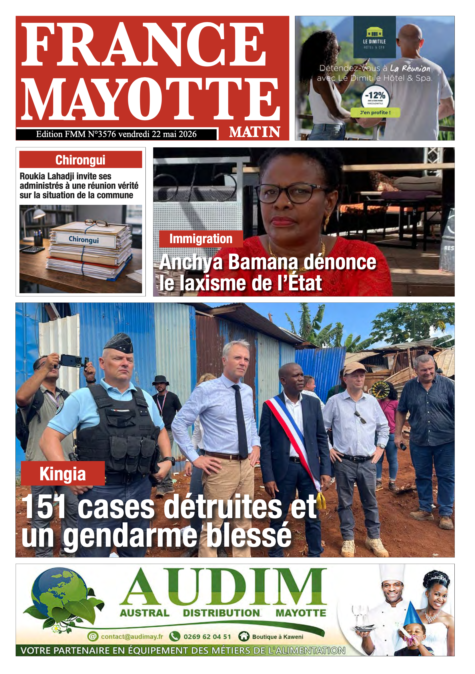 Votre France Mayotte Matin vient de paraître