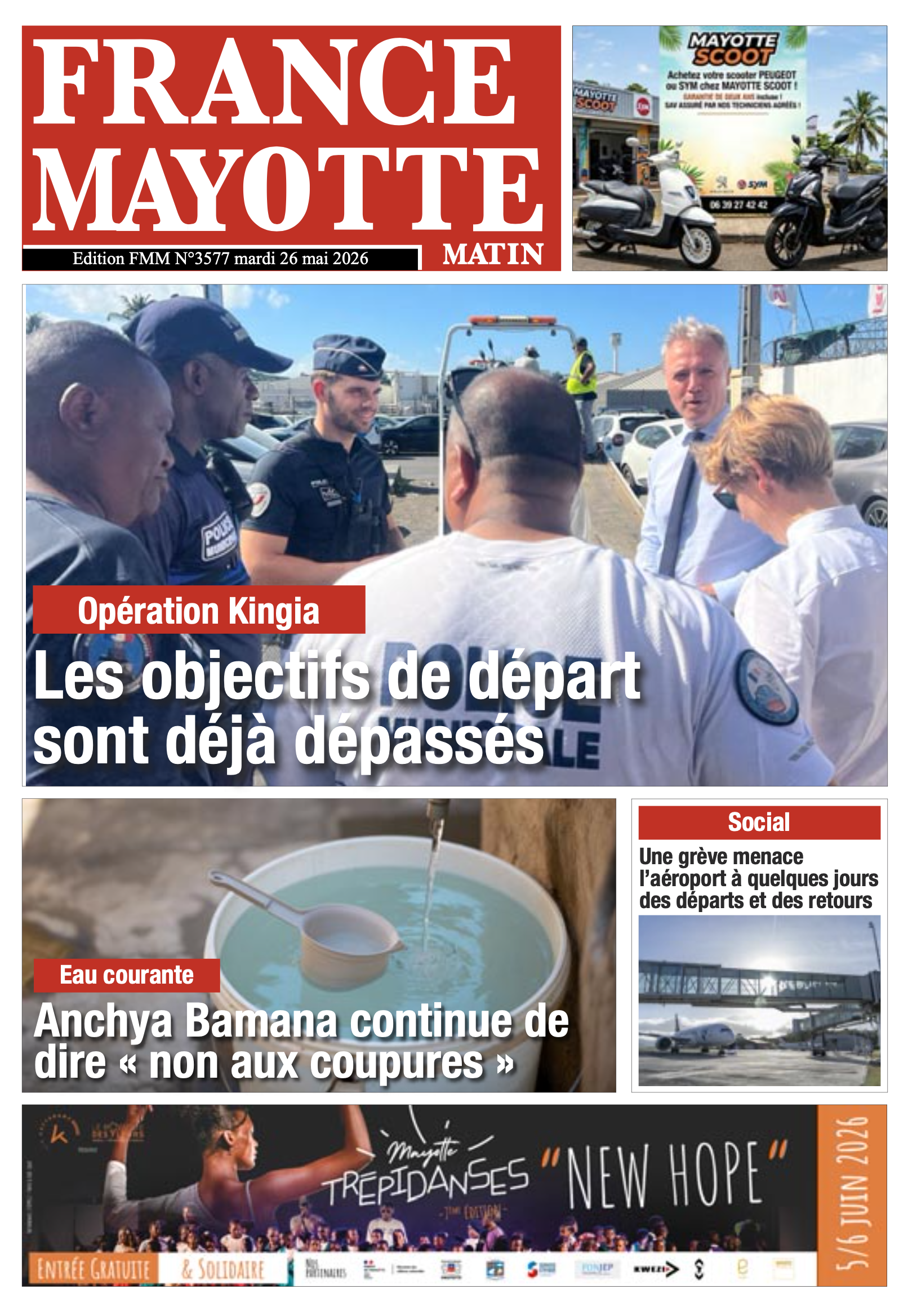 Votre France Mayotte Matin vient de paraître