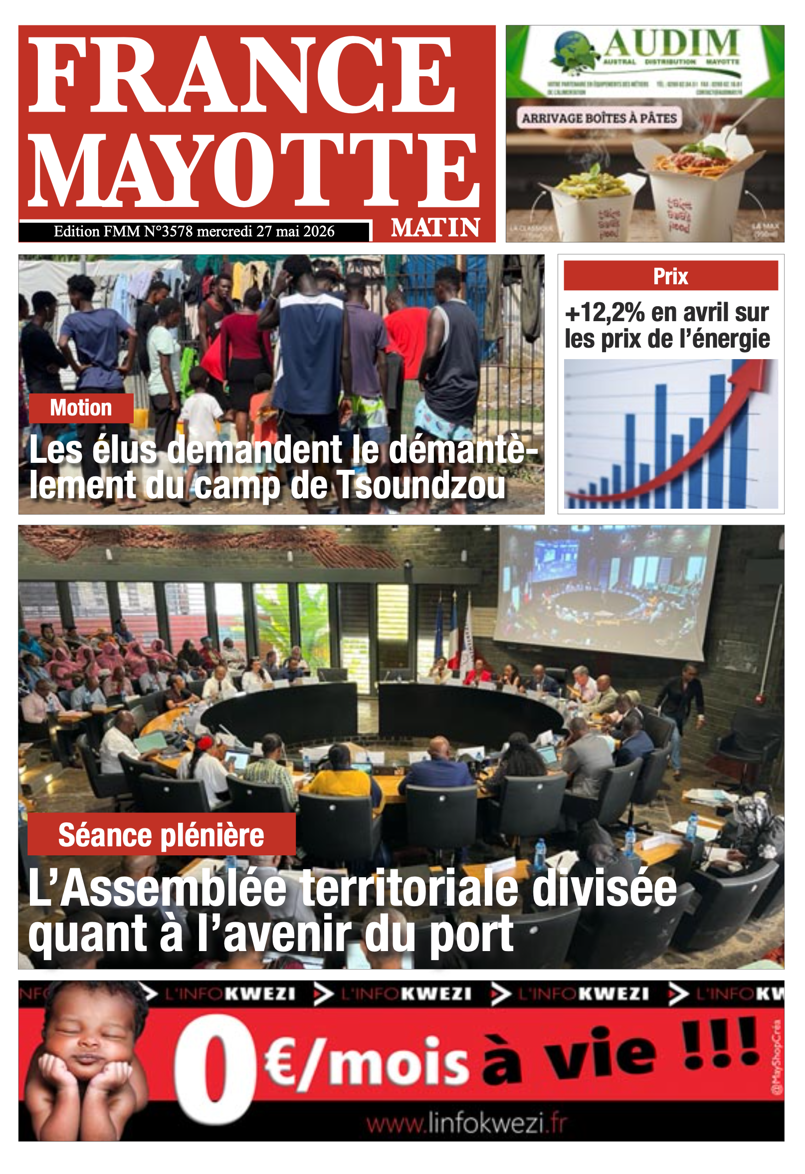 Votre France Mayotte Matin vient de paraître