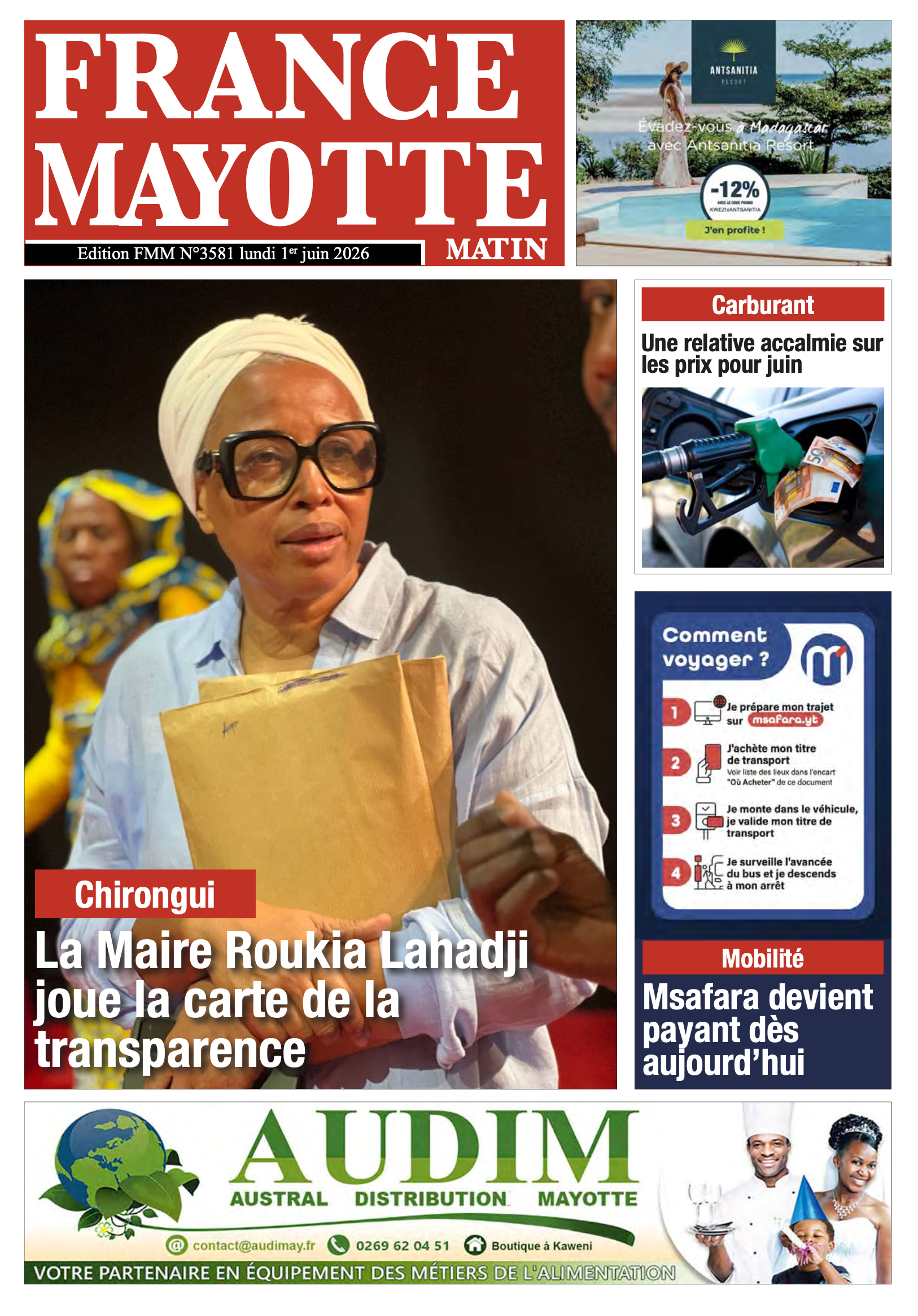 Votre France Mayotte Matin vient de paraître