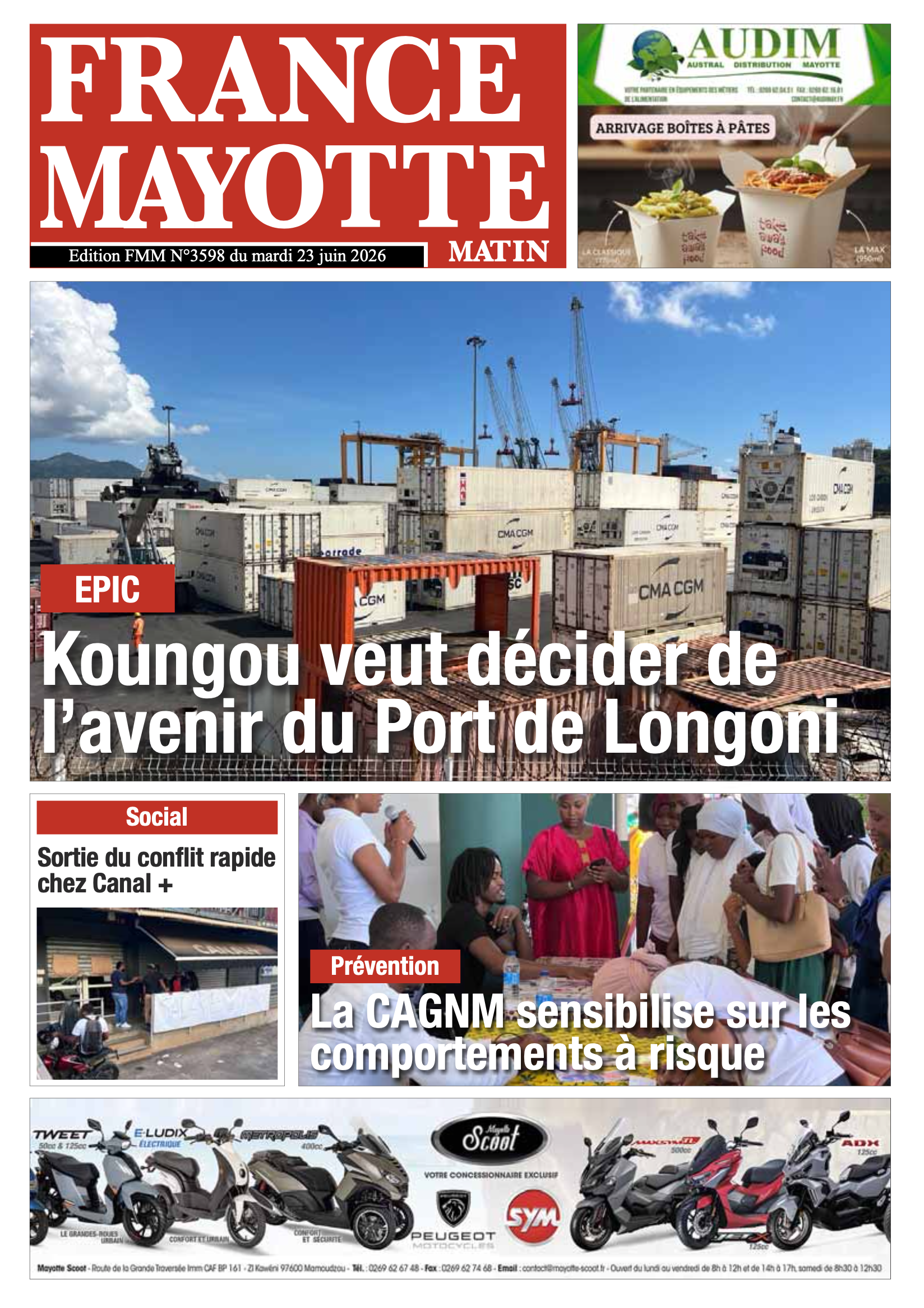 Votre France Mayotte Matin vient de paraître