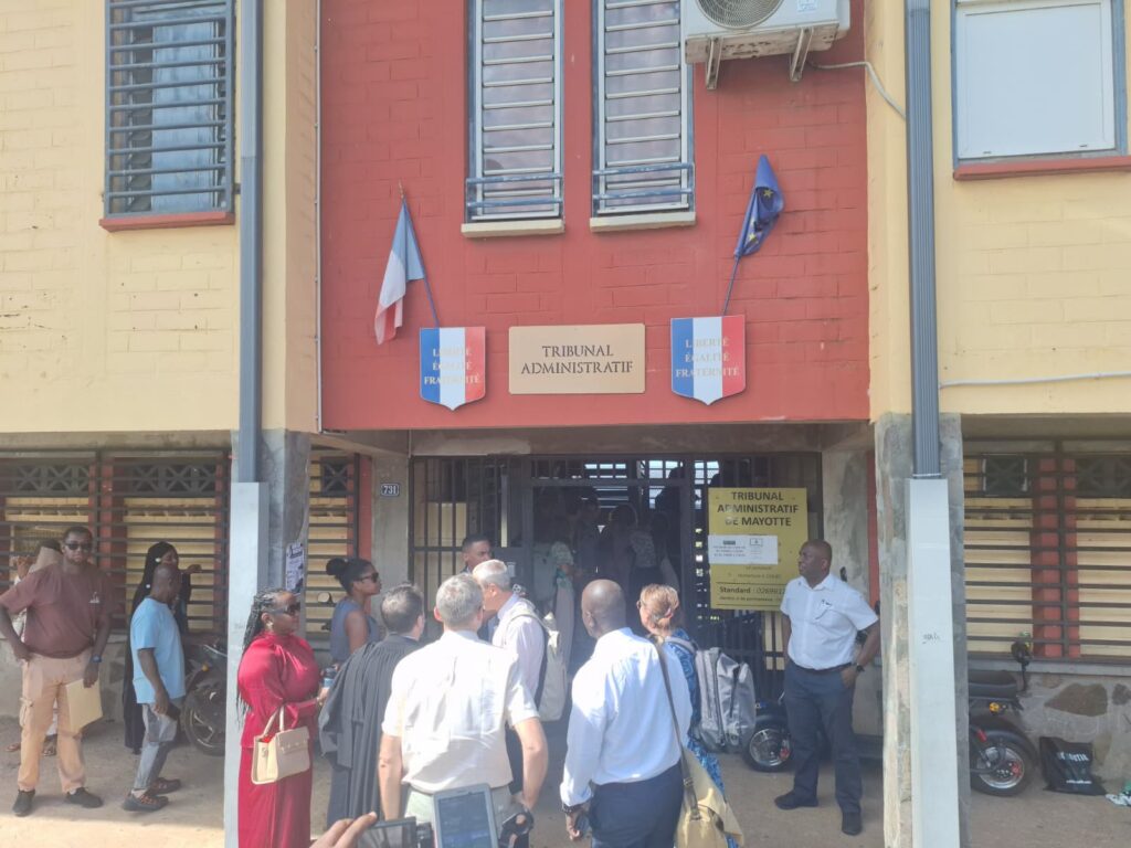 Vue du chantier de l’usine de dessalement d’Ironi Be à Mayotte en cours de construction