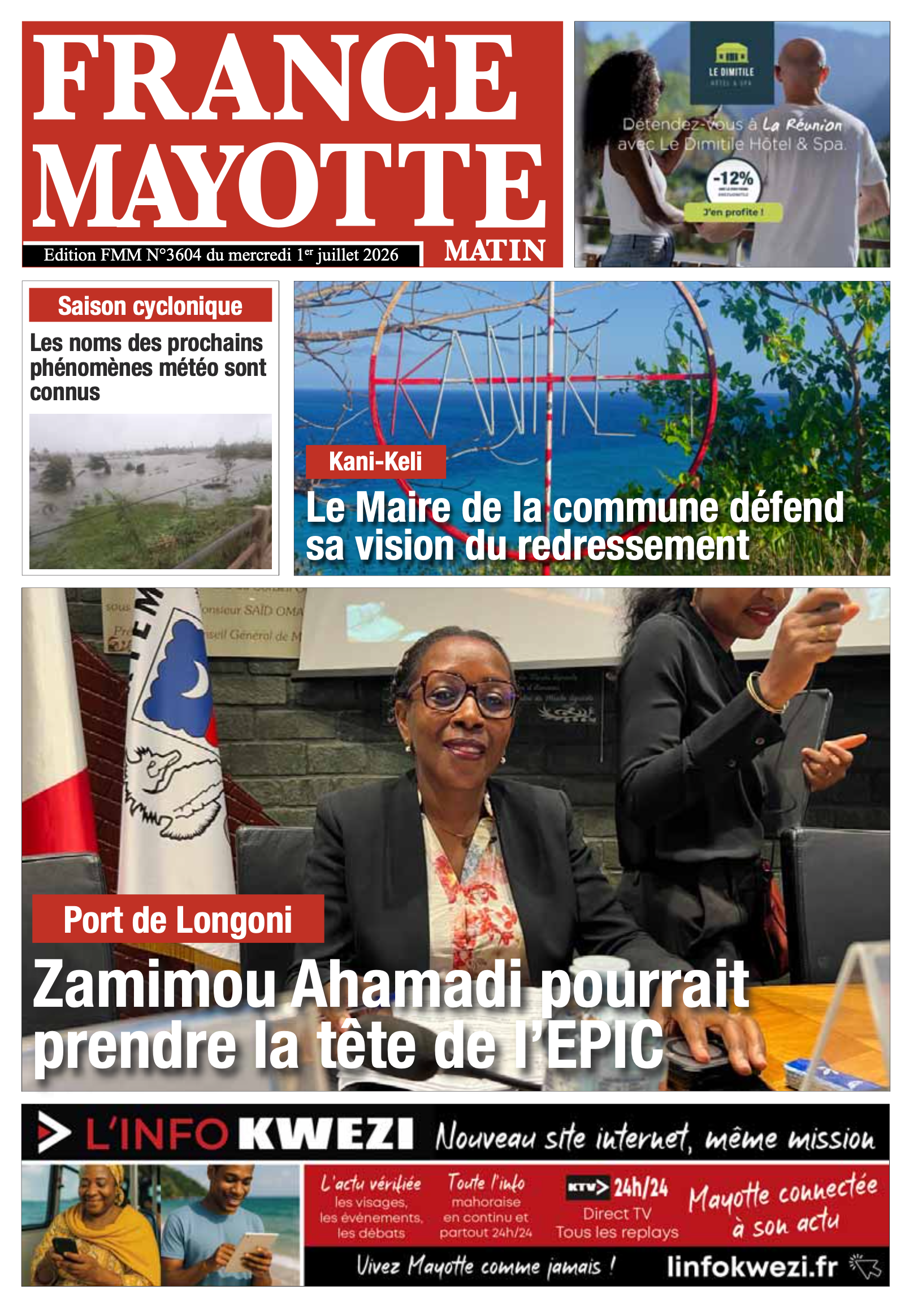 Votre France Mayotte Matin vient de paraître