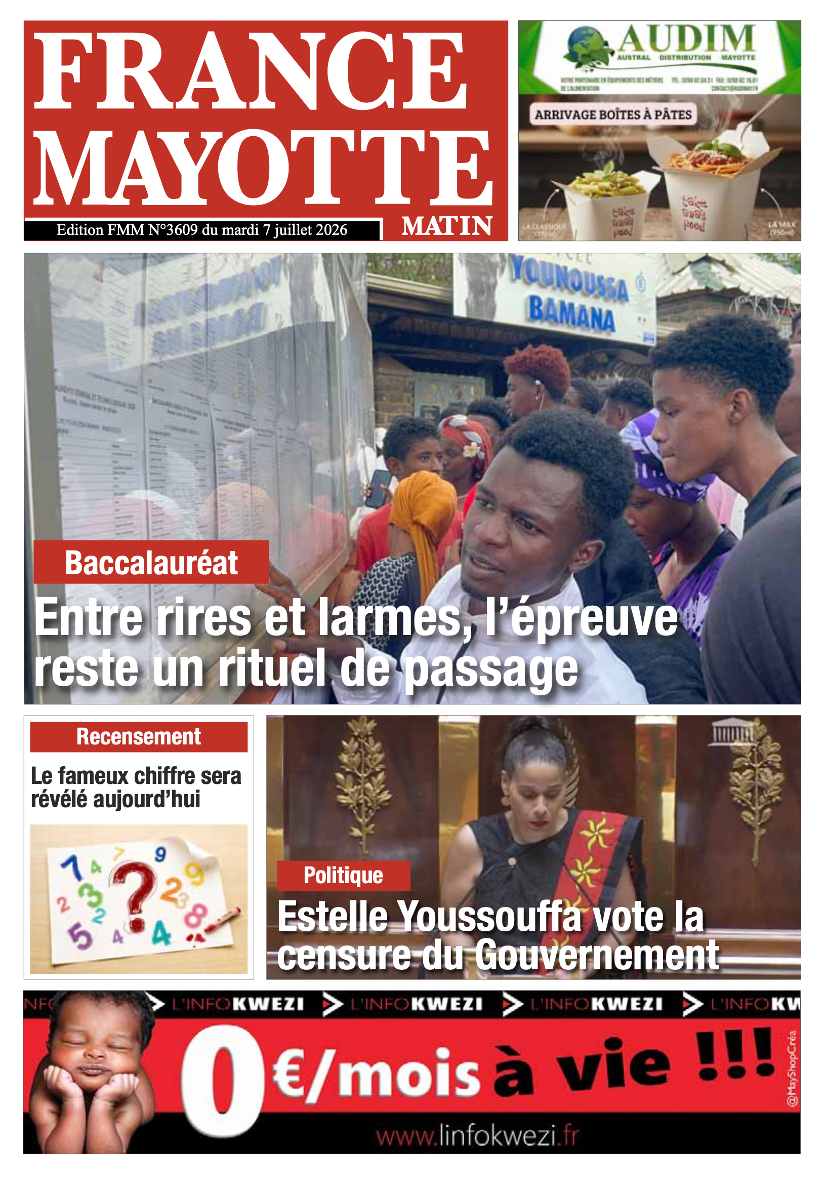Votre France Mayotte Matin vient de paraître