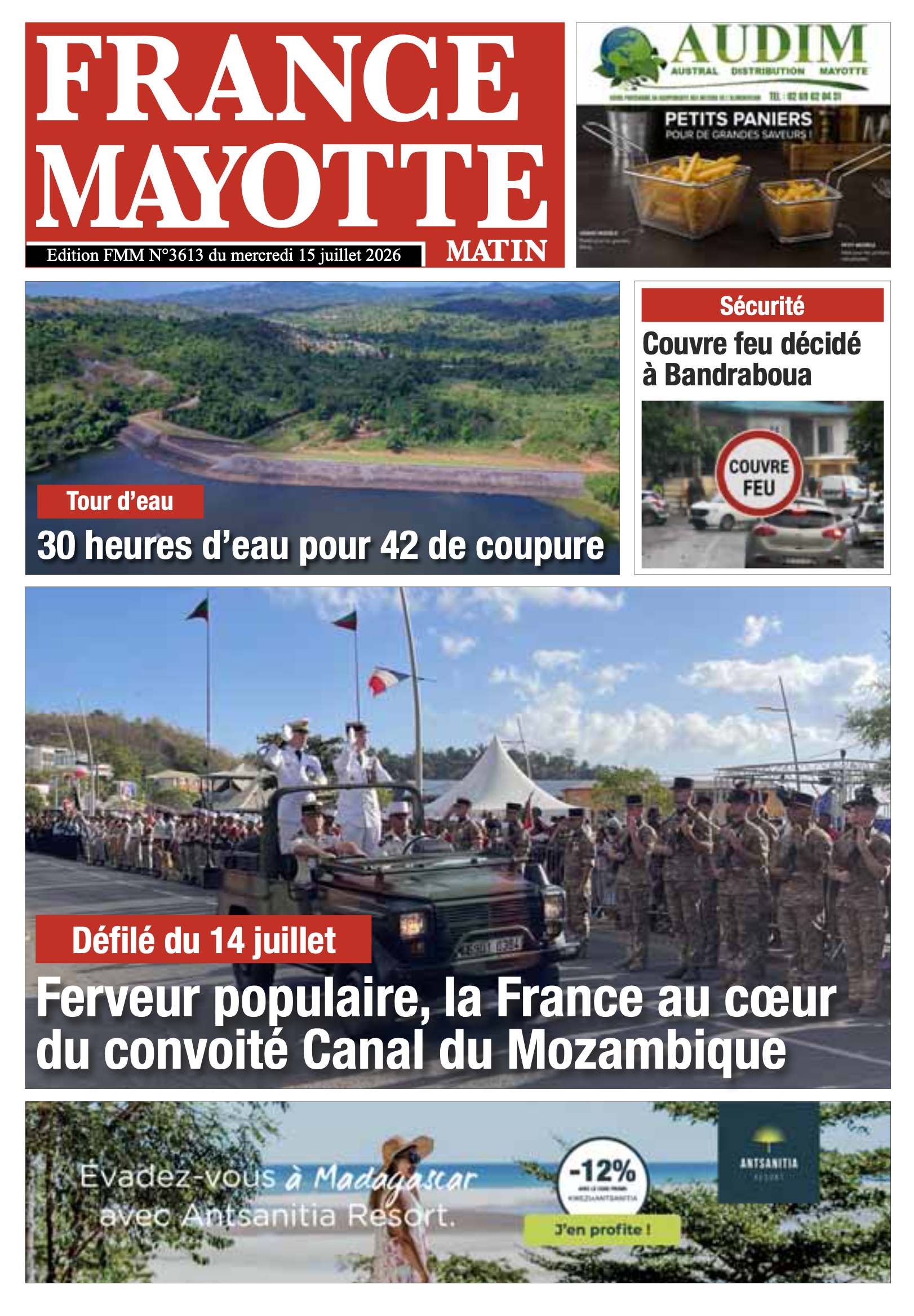 Votre France Mayotte Matin vient de paraître