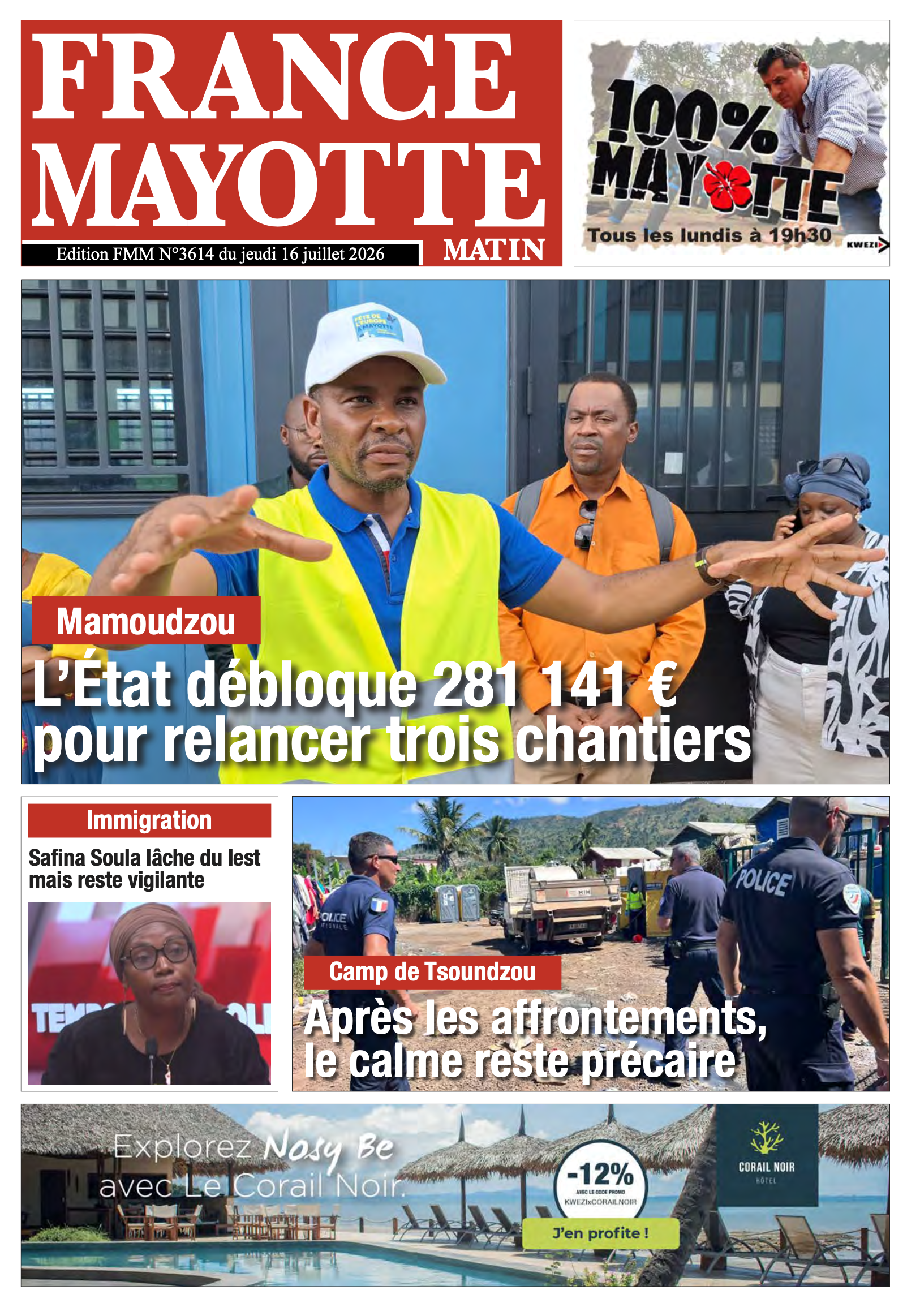 Votre France Mayotte Matin vient de paraître