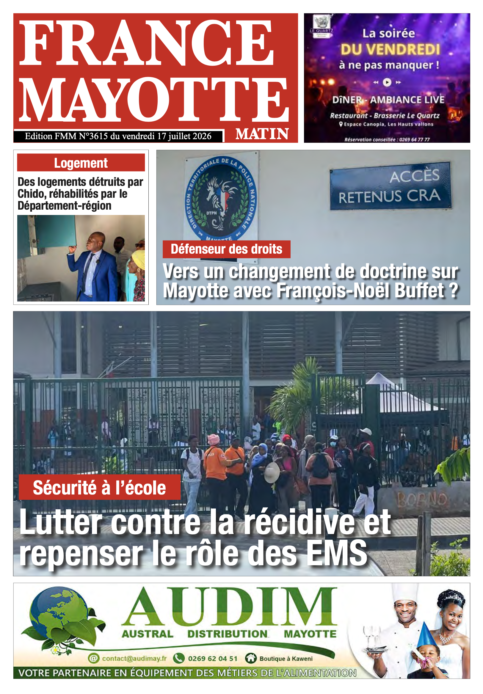 Votre France Mayotte matin vient de paraître