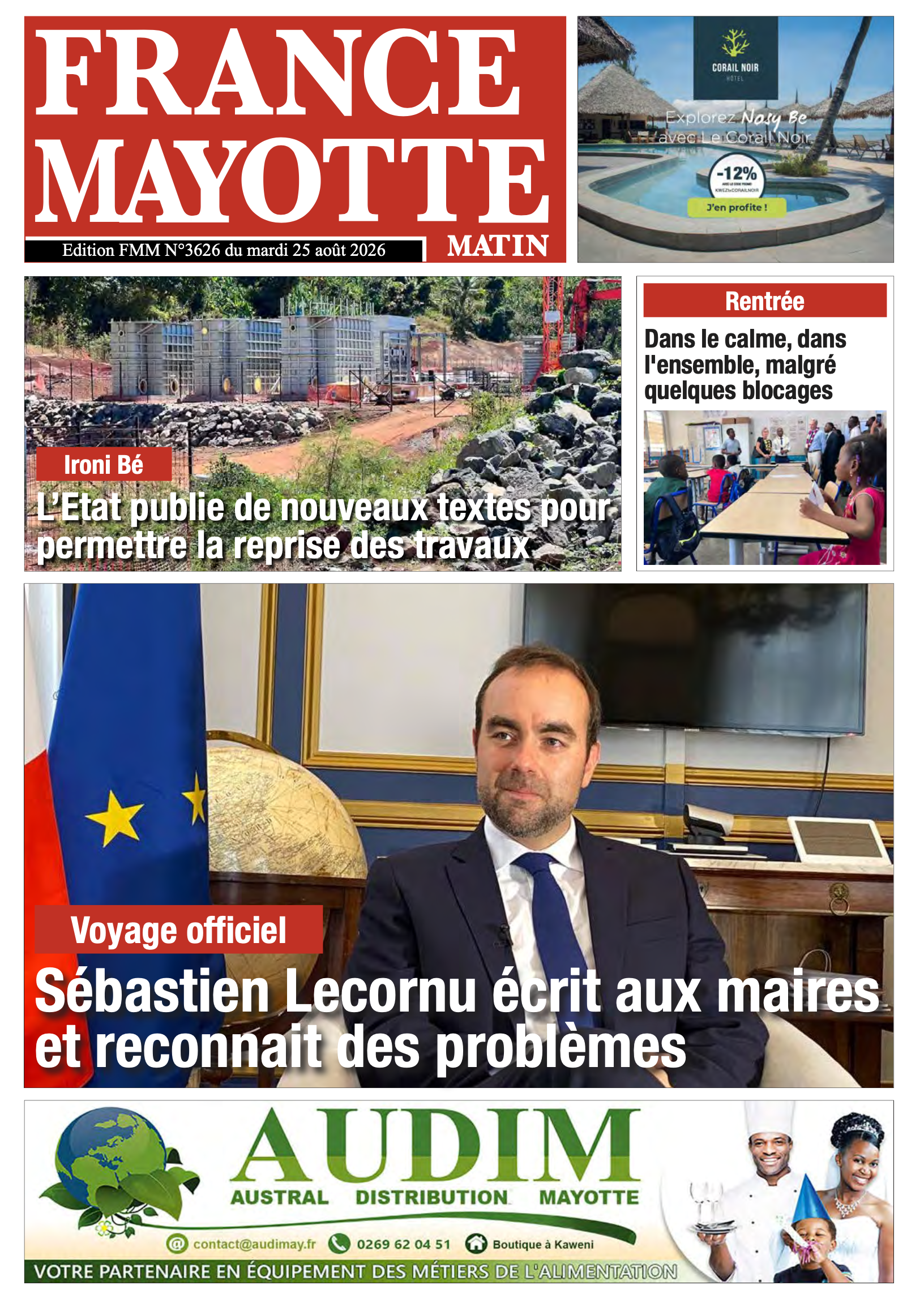 Votre France Mayotte Matin vient de paraître