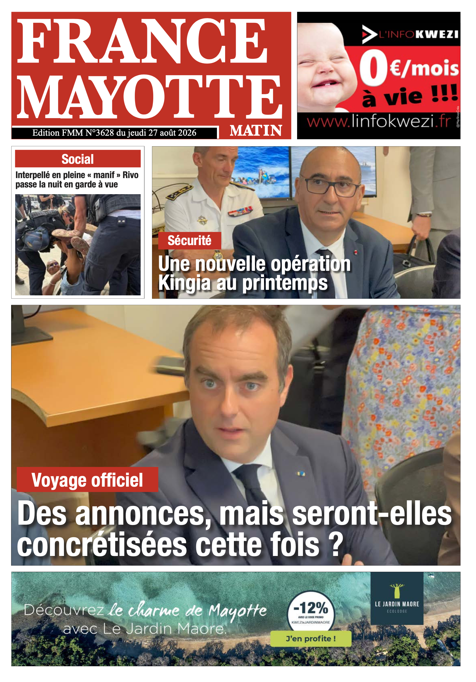 Votre France Mayotte Matin vient de paraître