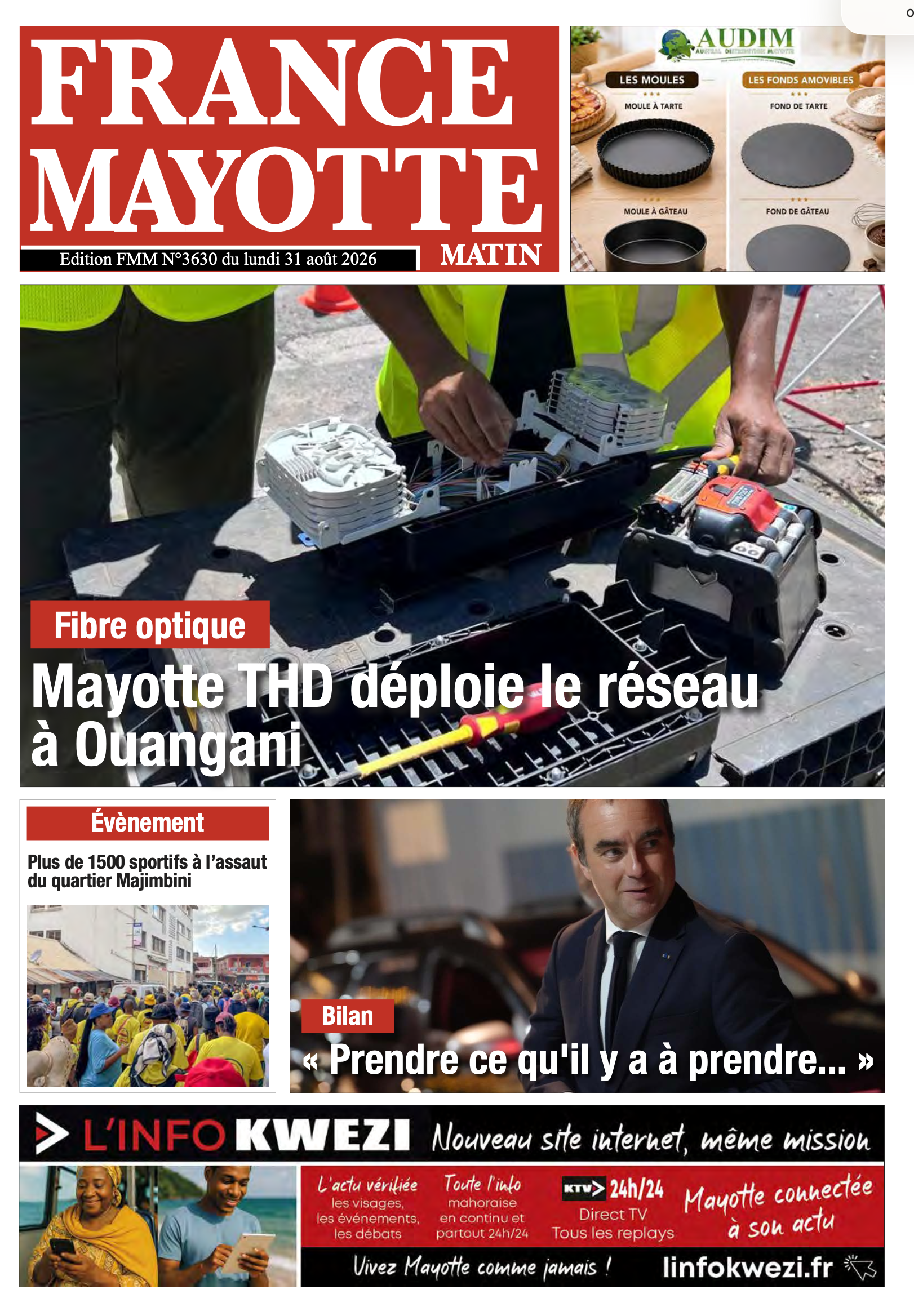 Votre France Mayotte Matin vient de paraître