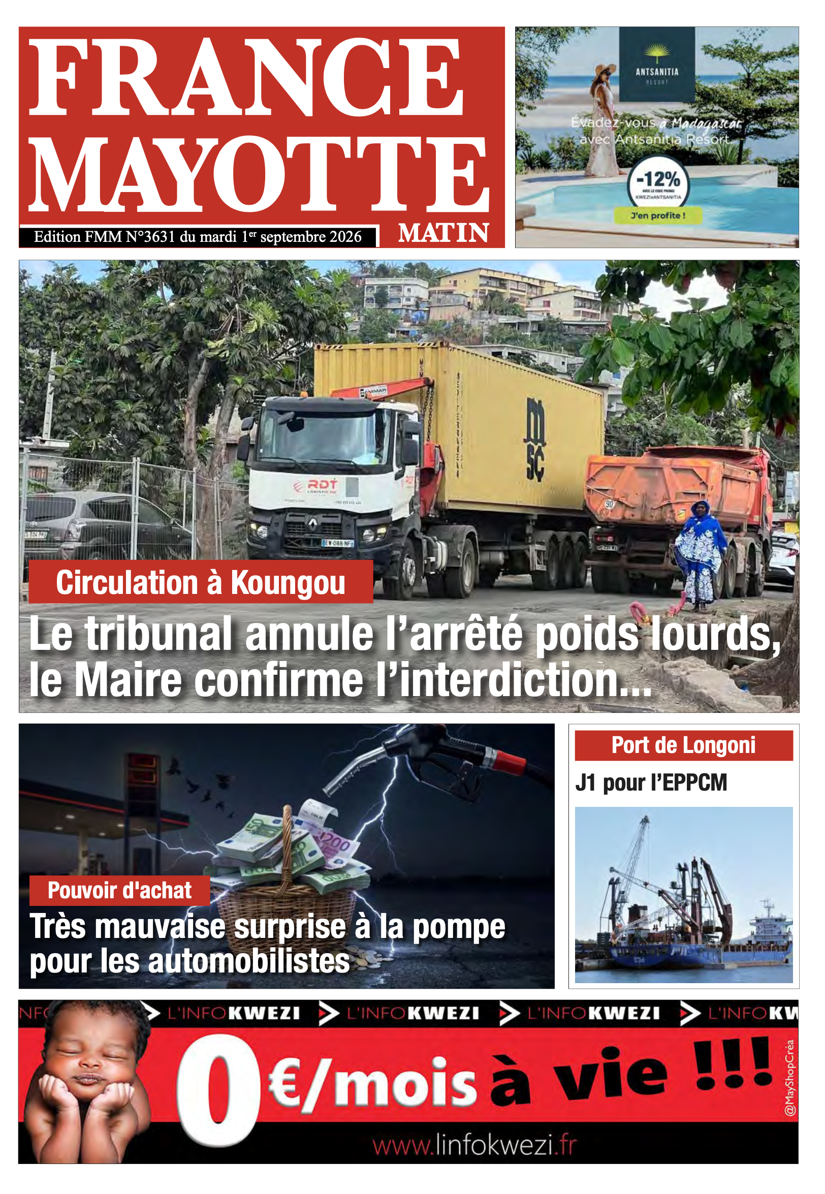 Votre France Mayotte Matin vient de paraître