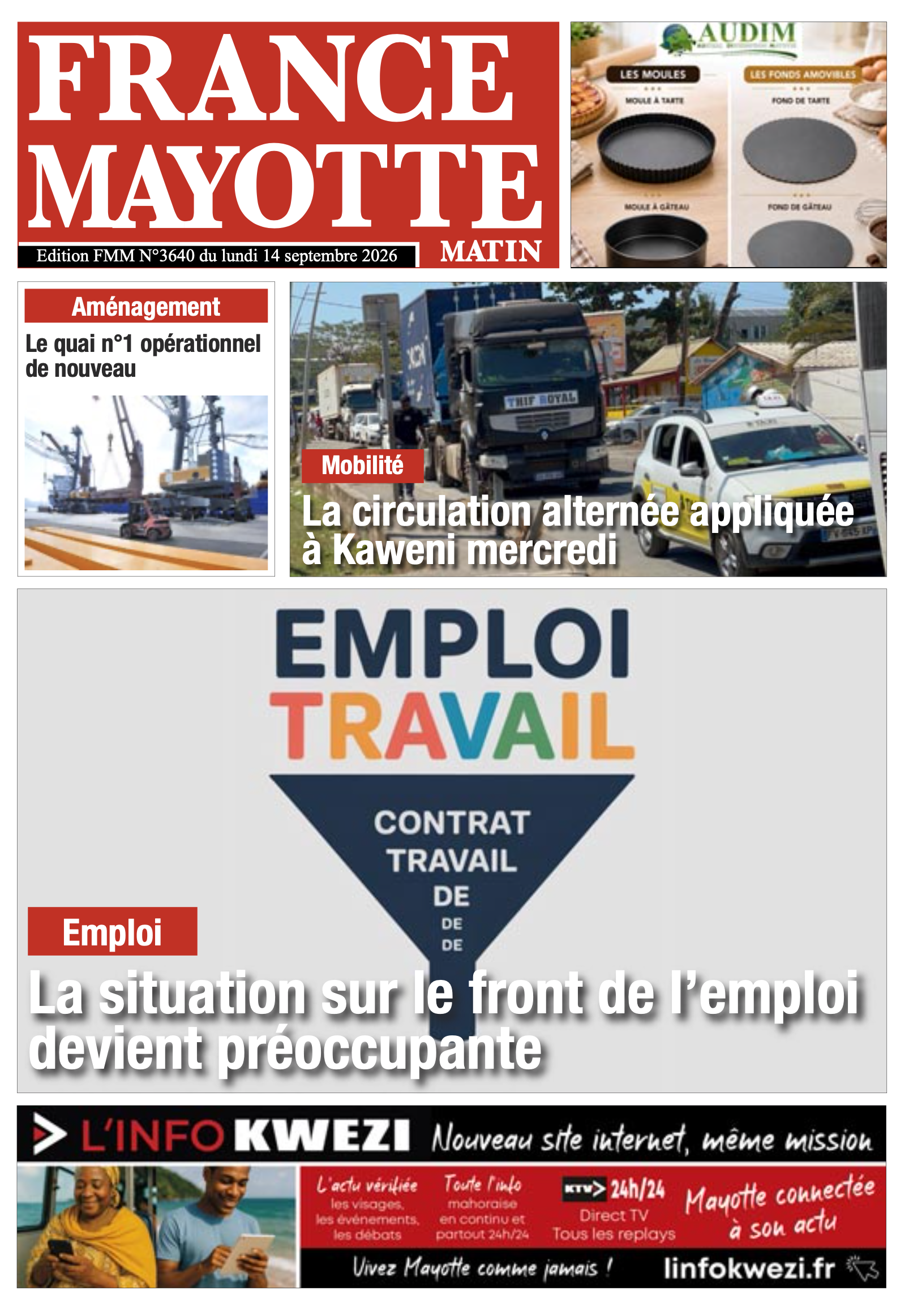 Votre France Mayotte Matin vient de paraître