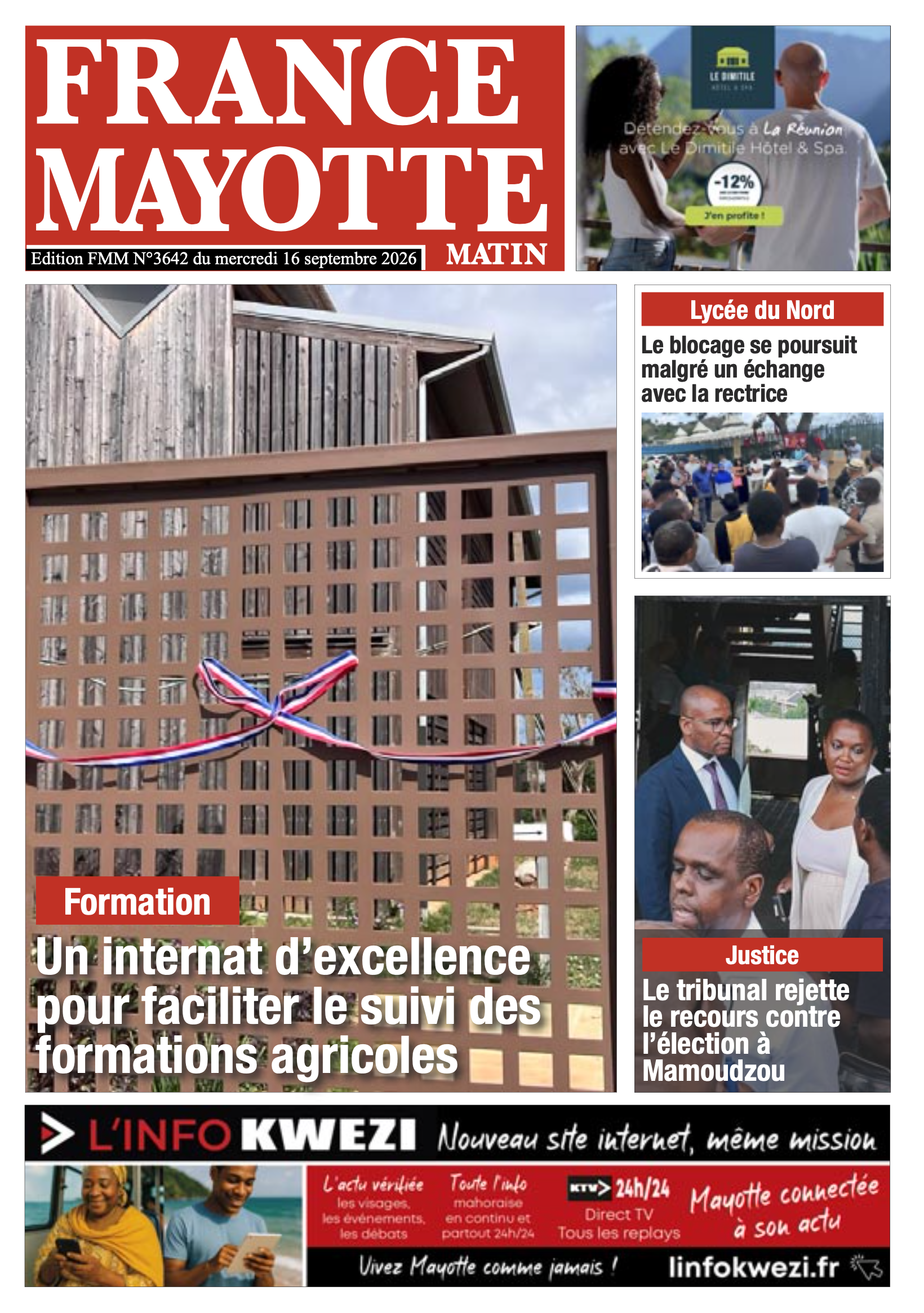 Votre France Mayotte Matin vient de paraître
