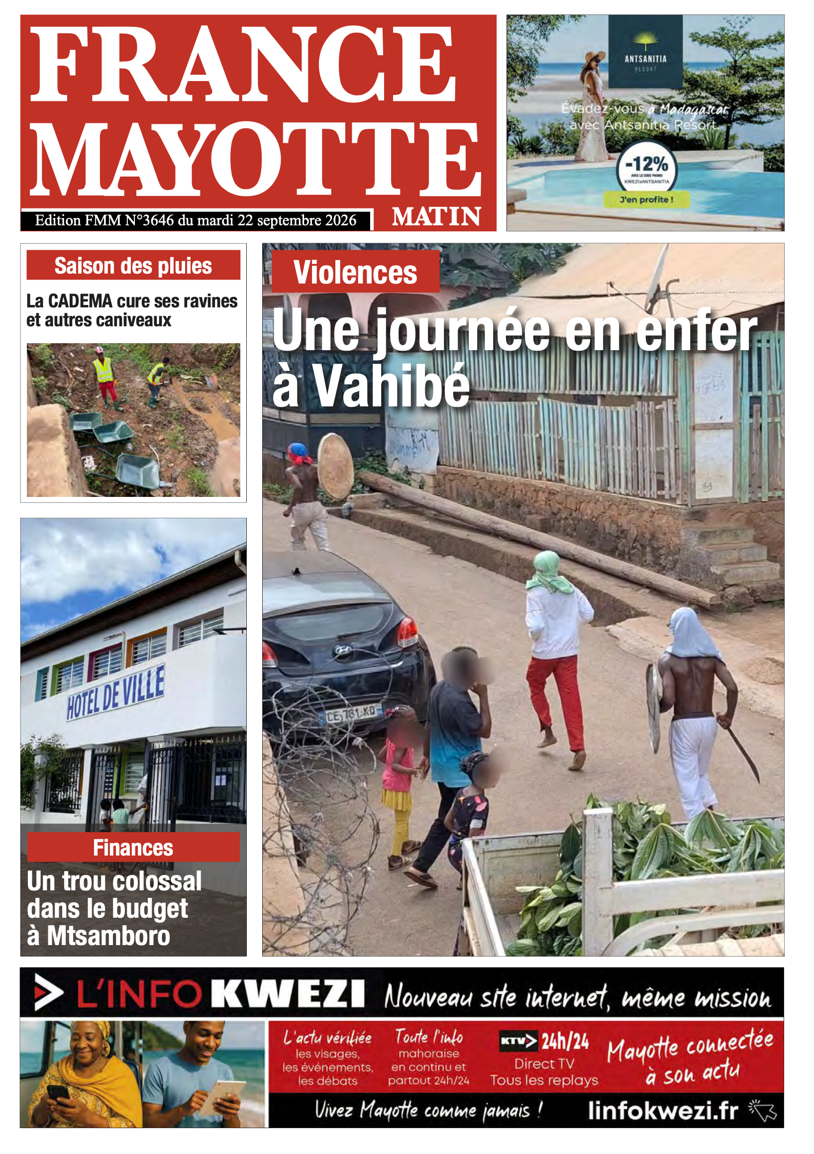 Votre France Mayotte Matin vient de paraître